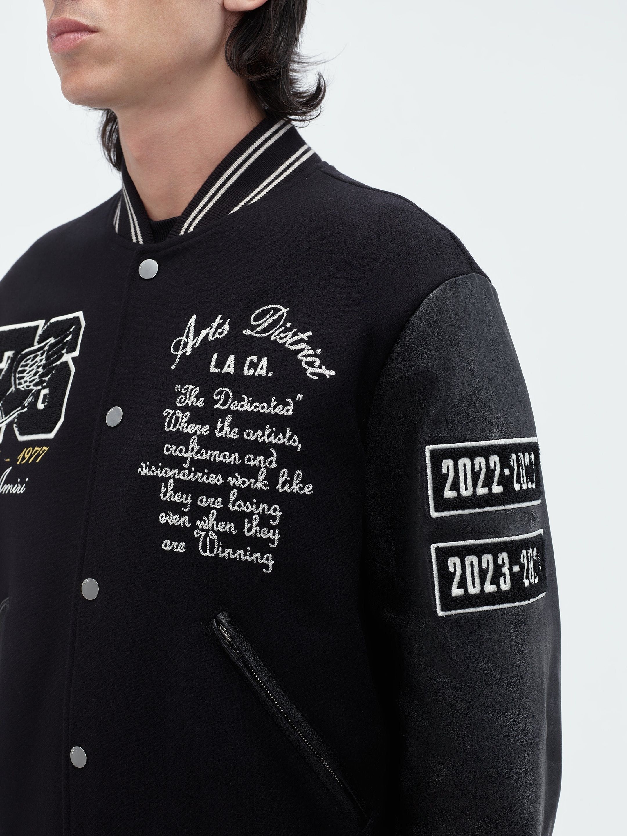 Amiri oc11z0225 Eagle Varsity Bomber Jacket in Black Size US S / EU 44-46 / 1 - 8 Thumbnail