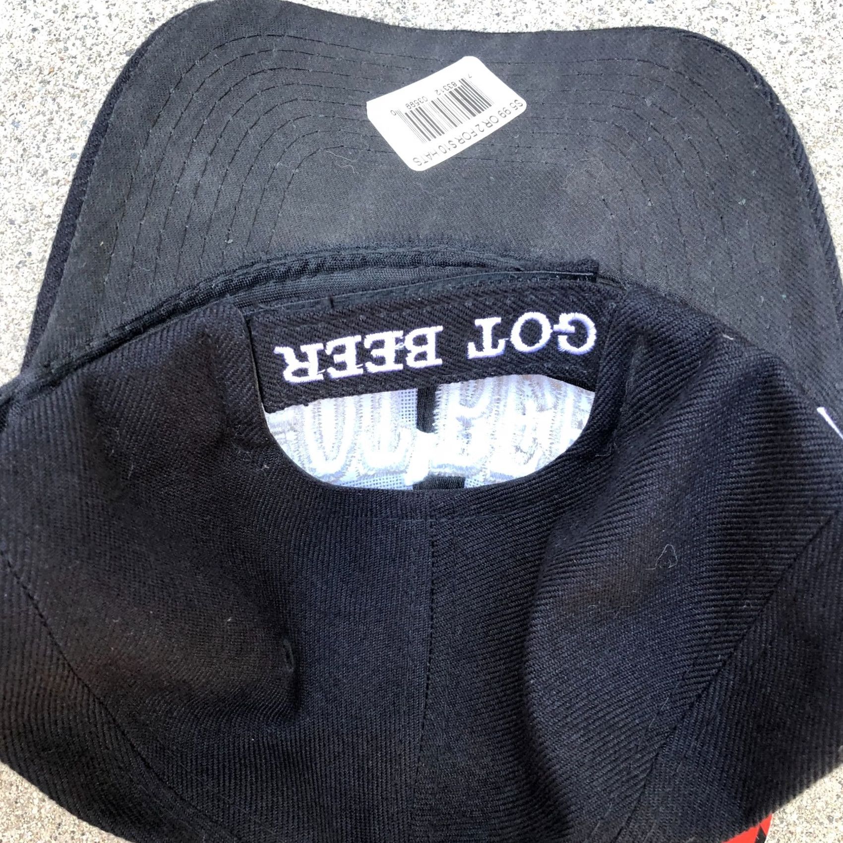 Vintage VTG SAM'S CAP GOT BEER Baseball Hat Adjustable Black Wool Blend 90s Men's Cap Size ONE SIZE - 4 Thumbnail