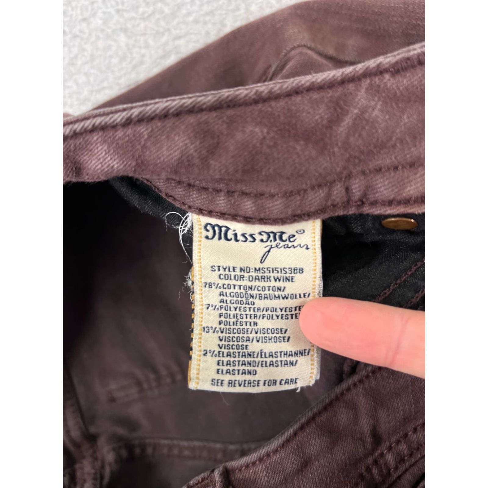 Miss Me Miss Me Jeans Women 30 Red Denim Skinny Pants 27x27 Womans Regular 5-Pocket Distressed Stretch Cotton Blend Vintage No Size 30" / US 8 / IT 44 - 7 Thumbnail