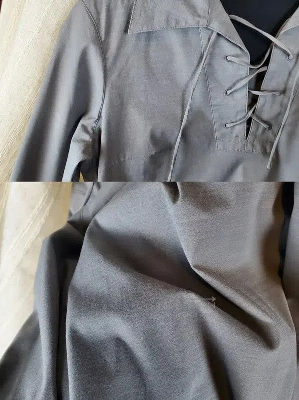Burberry Burberry Gray Cotton Blend Long Sleeve Shirt. Size M / US 6-8 / IT 42-44 - 8 Thumbnail