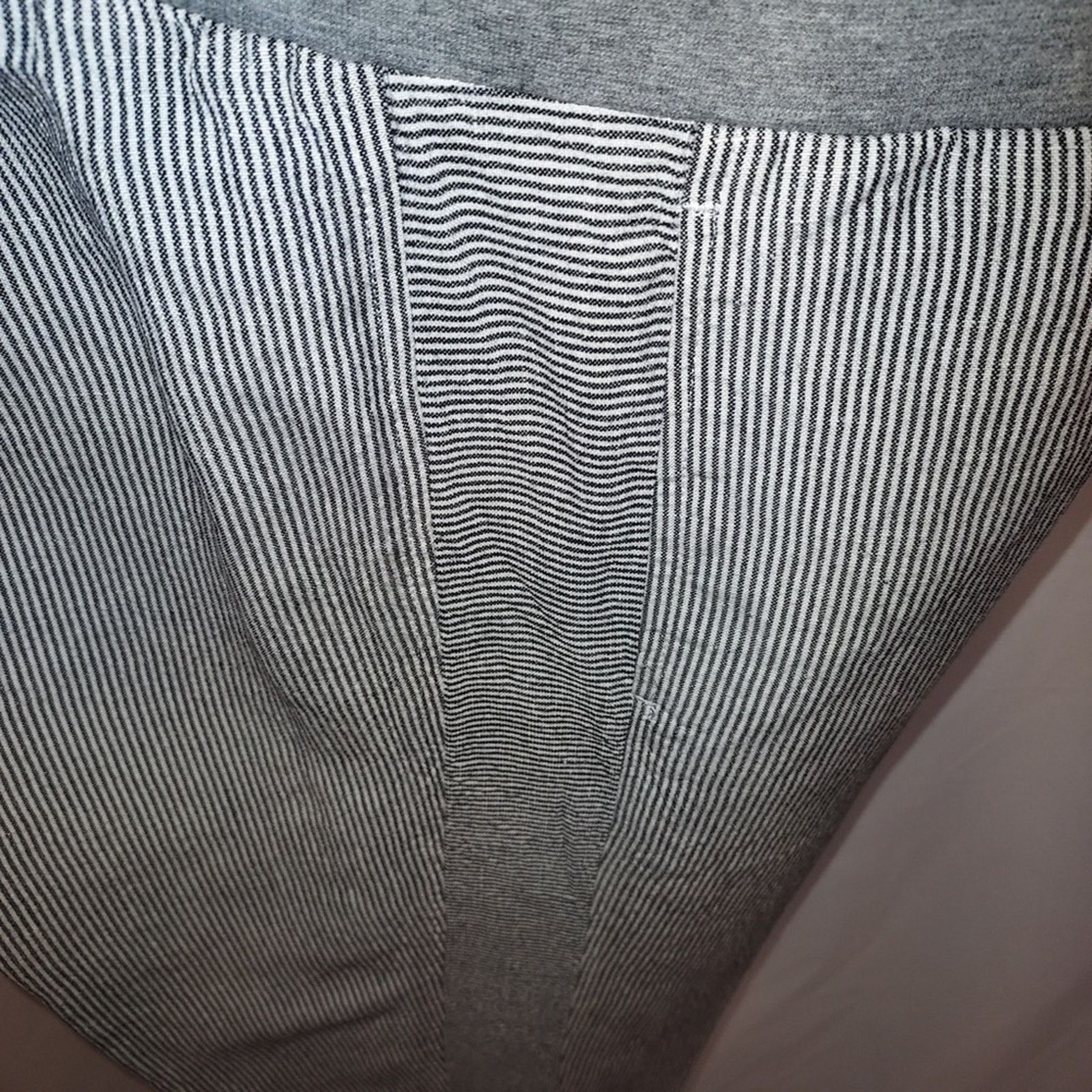J. Jill J. Jill Linen Blend Gray White Pinstripe Straight Leg Pants Size 27" / US 4 / IT 40 - 8 Thumbnail