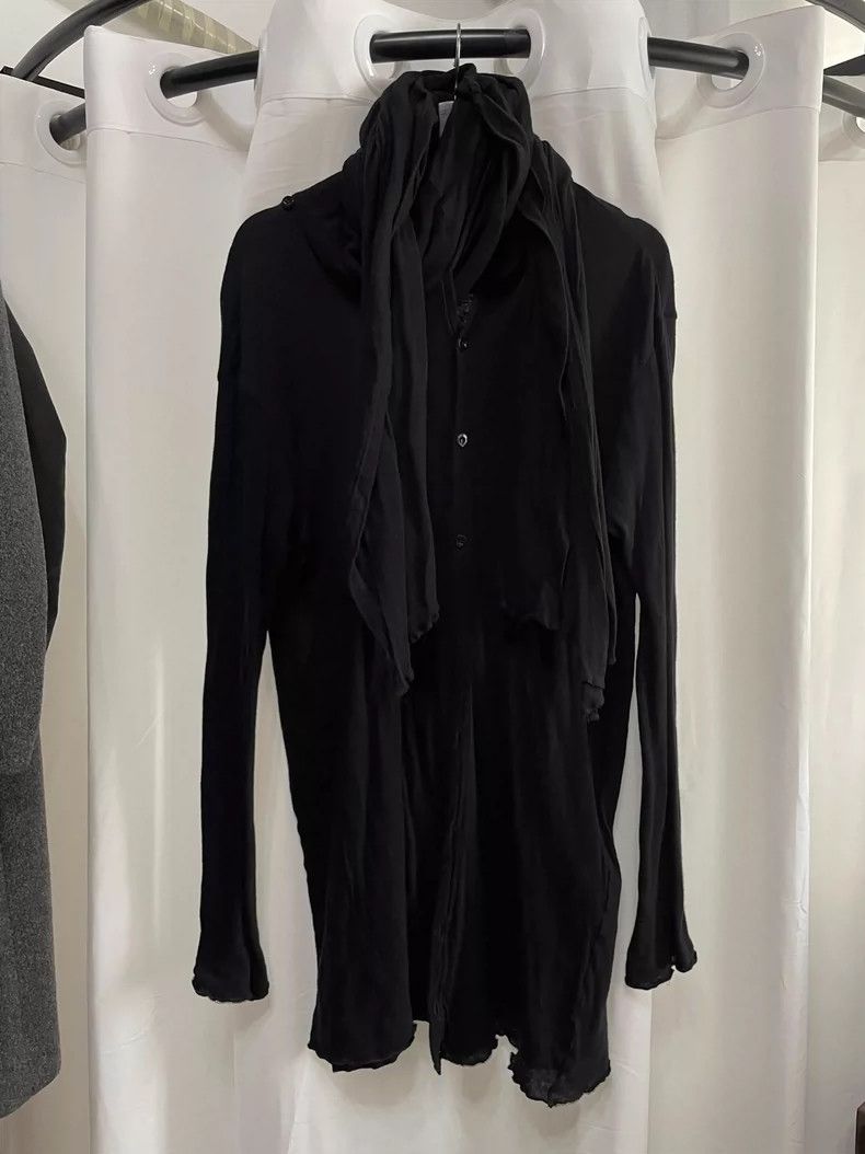 Yohji Yamamoto yohji Yamamoto Medieval Black Irregular Multilayer Scarf Ja Size US L / EU 52-54 / 3 - 2 Thumbnail