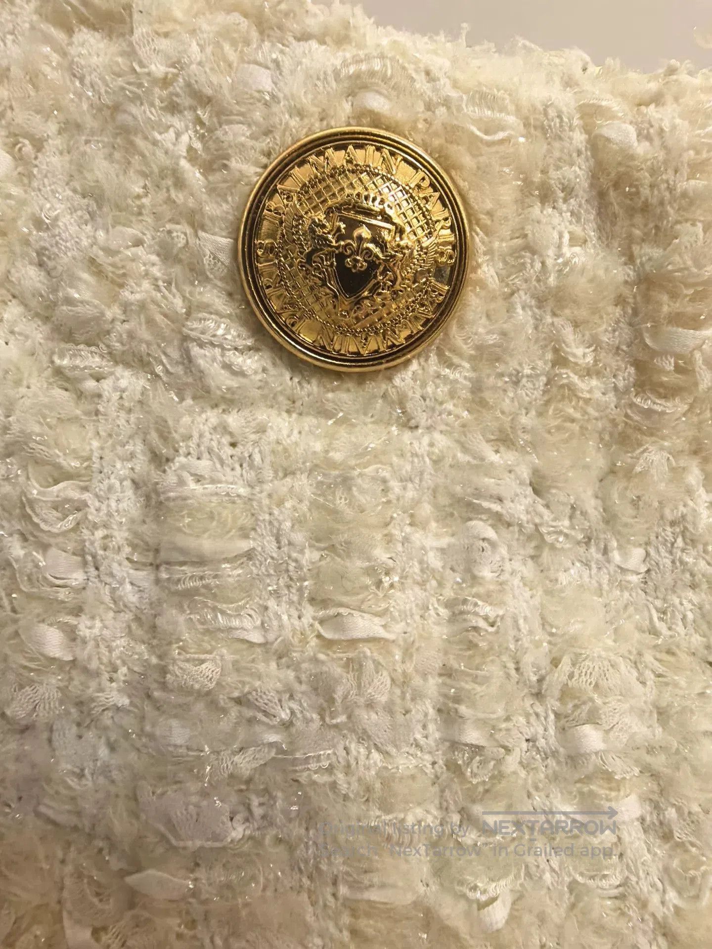 Balmain BALMAIN High-Waist Decorative Button Skirt. Size 33" - 5 Thumbnail