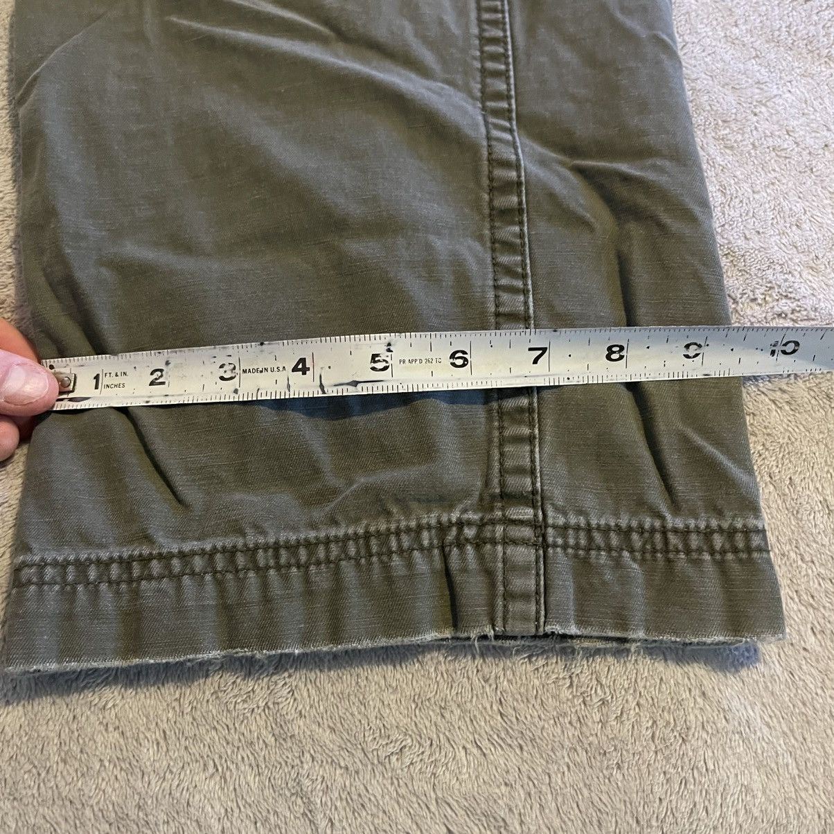 Other Vintage 90s Men Green Wide Leg Cargo Pants 30x32 Ripstop Size US 32 / EU 48 - 8 Thumbnail