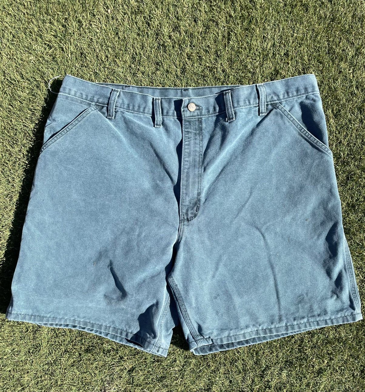 Carhartt Shorts Mens 44 B24HTG Green Workwear Jorts Vintage