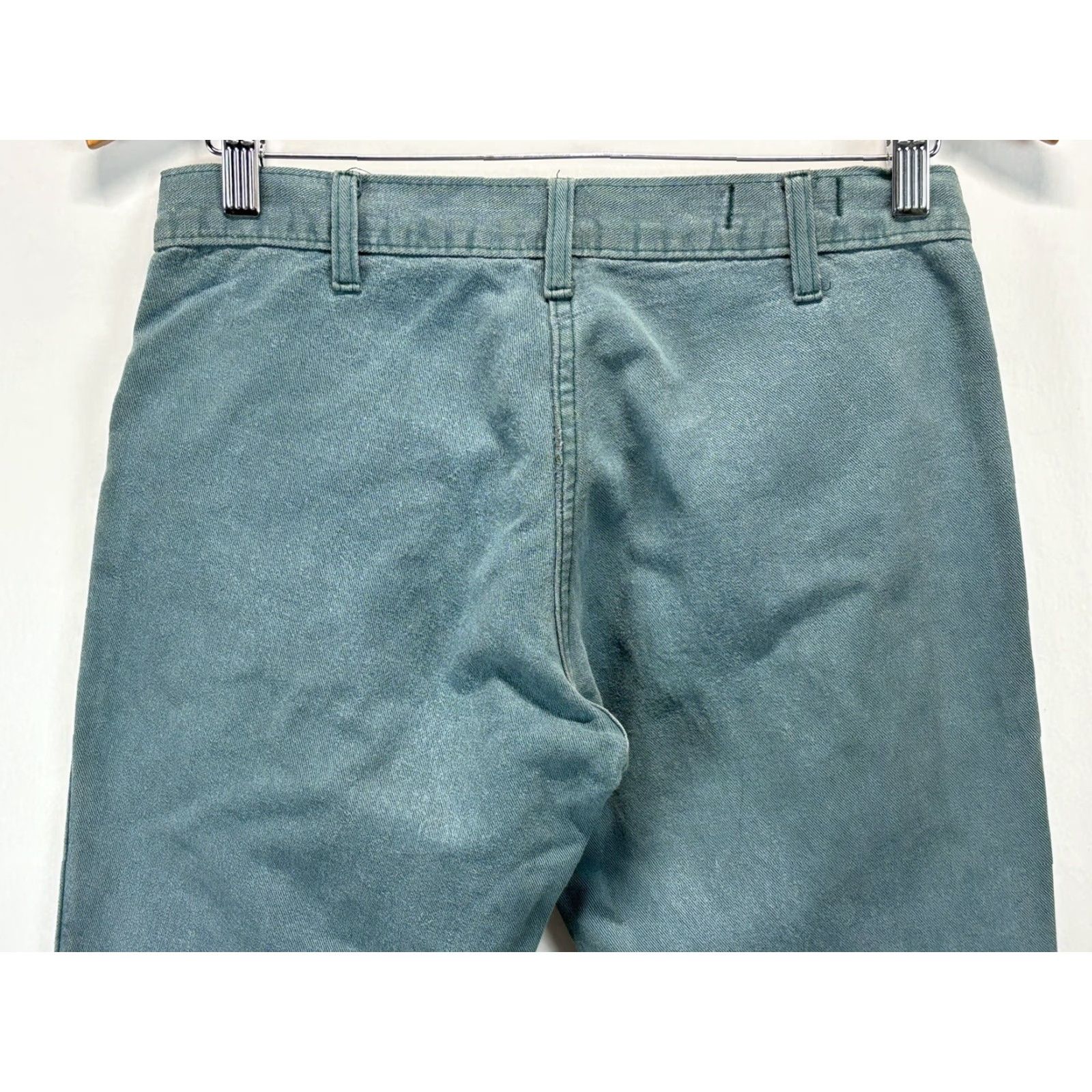 Vintage Vtg Landlubber Bell Bottom Pants Jeans Sz 28x32 Teal Distressed Destroyed USA Size 28" / US 6 / IT 42 - 7 Thumbnail