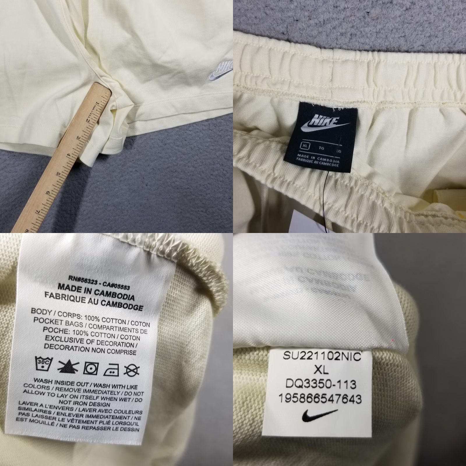 Nike Nike Shorts Women XL Loose Fit High Waist Ivory DQ3350-113 Activewear, Casual Mens? No—Women’s XL - Ivory - Nike Shorts - Loose Fit - 5 Inseam Size 40" / US 18 - 8 Thumbnail