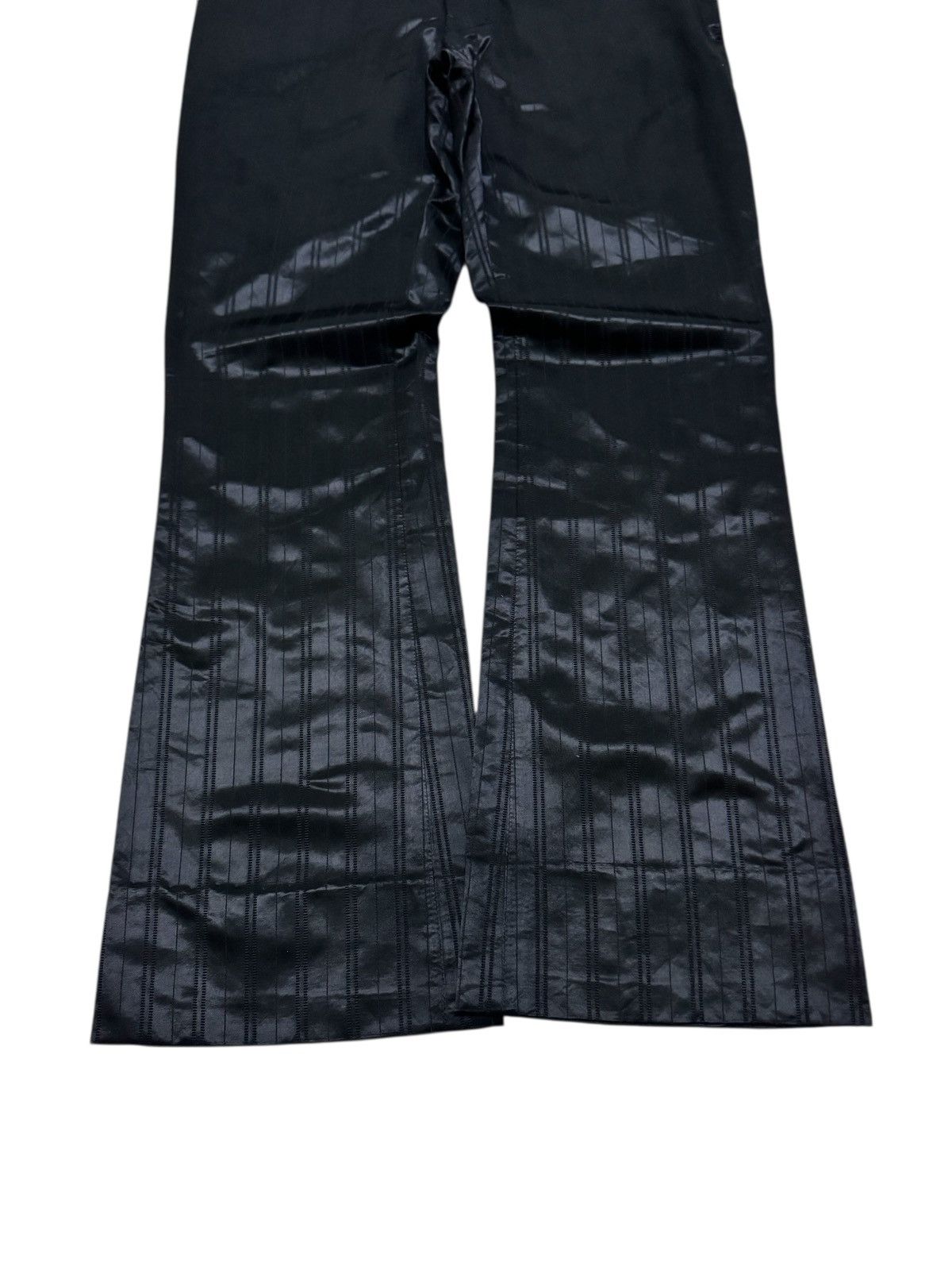 Tete Homme Vintage Tete Homme Black Glossy Flare Pants Bell Bottoms Size US 29 - 6 Thumbnail