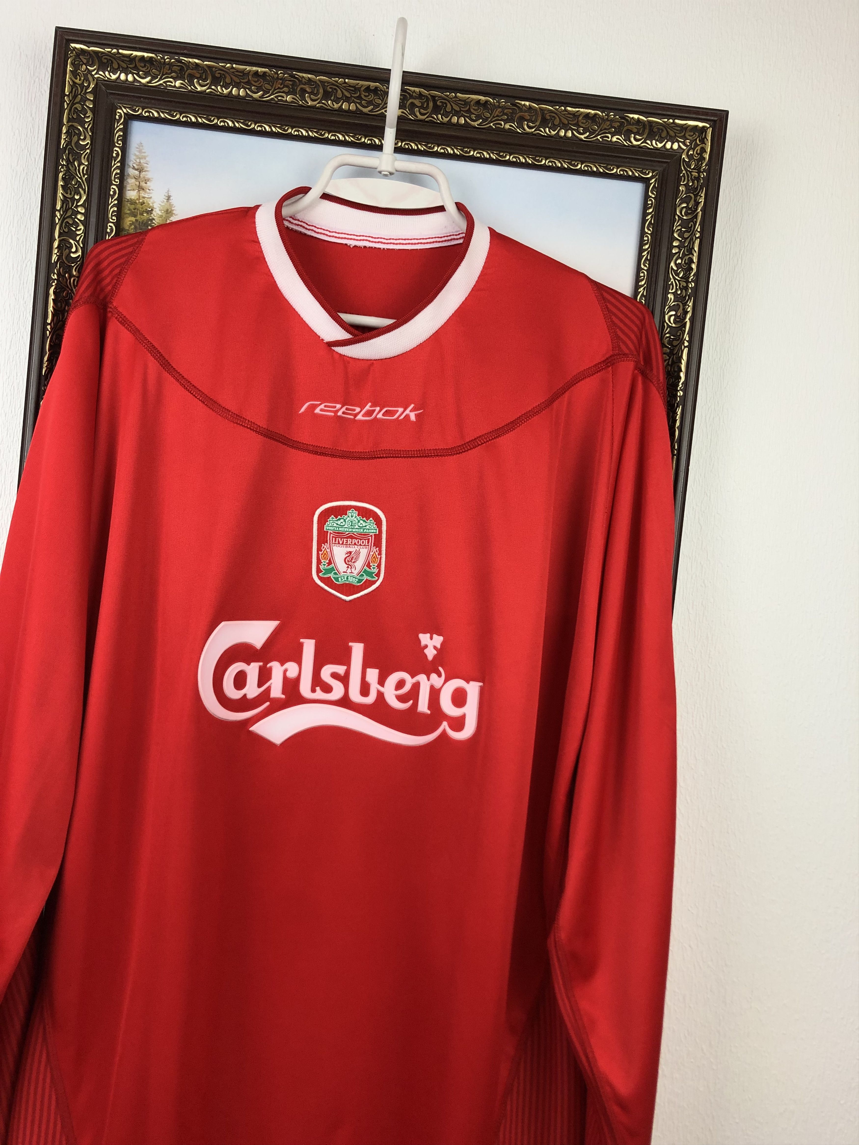 Vintage Liverpool shirt 2002 Soccer Long Sleeve #9 Fowler Jersey Size US XL / EU 56 / 4 - 4 Thumbnail