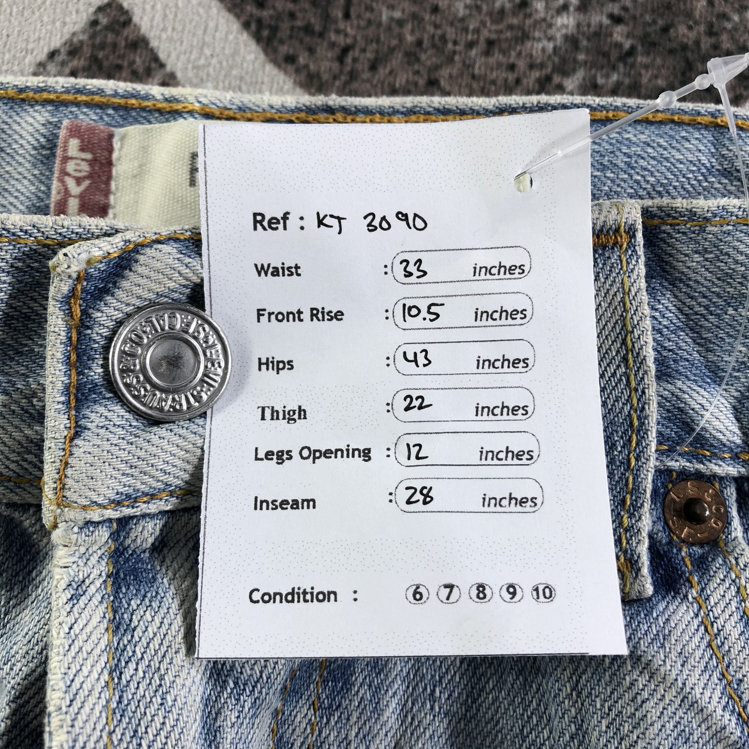 Levi's Vintage Levis 505 Jeans Ripped Denim KJ3090 Size US 33 - 11 Thumbnail