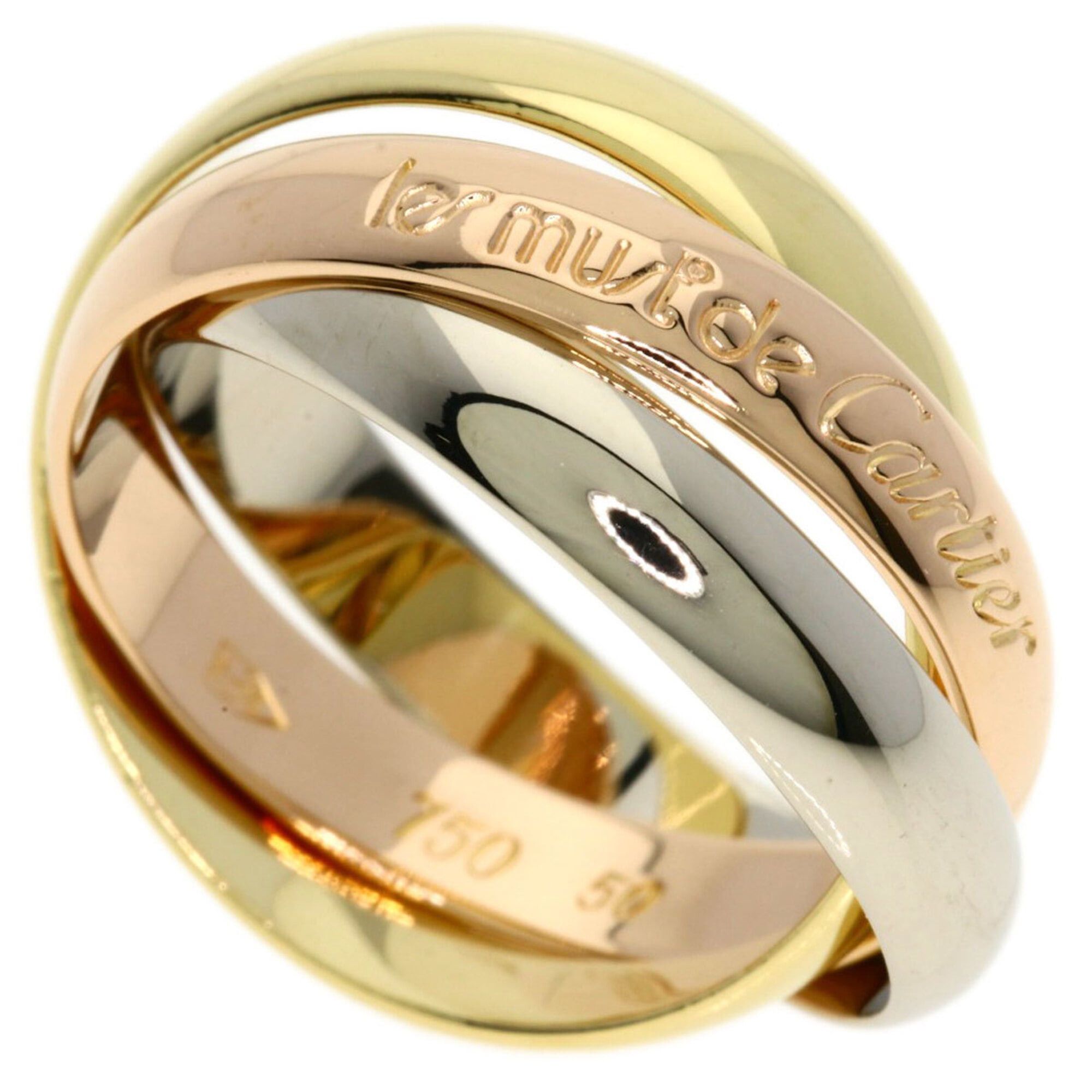Cartier Cartier Trinity #50 Ring - 18K Yellow Gold/18K Pink White Gold Women's CARTIER Size ONE SIZE - 1 Thumbnail