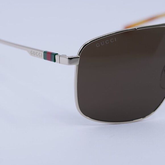 Gucci 🕶️ New Gucci GG1676S 002 Sunglasses - Gold Frame, Brown Size ONE SIZE - 5 Thumbnail