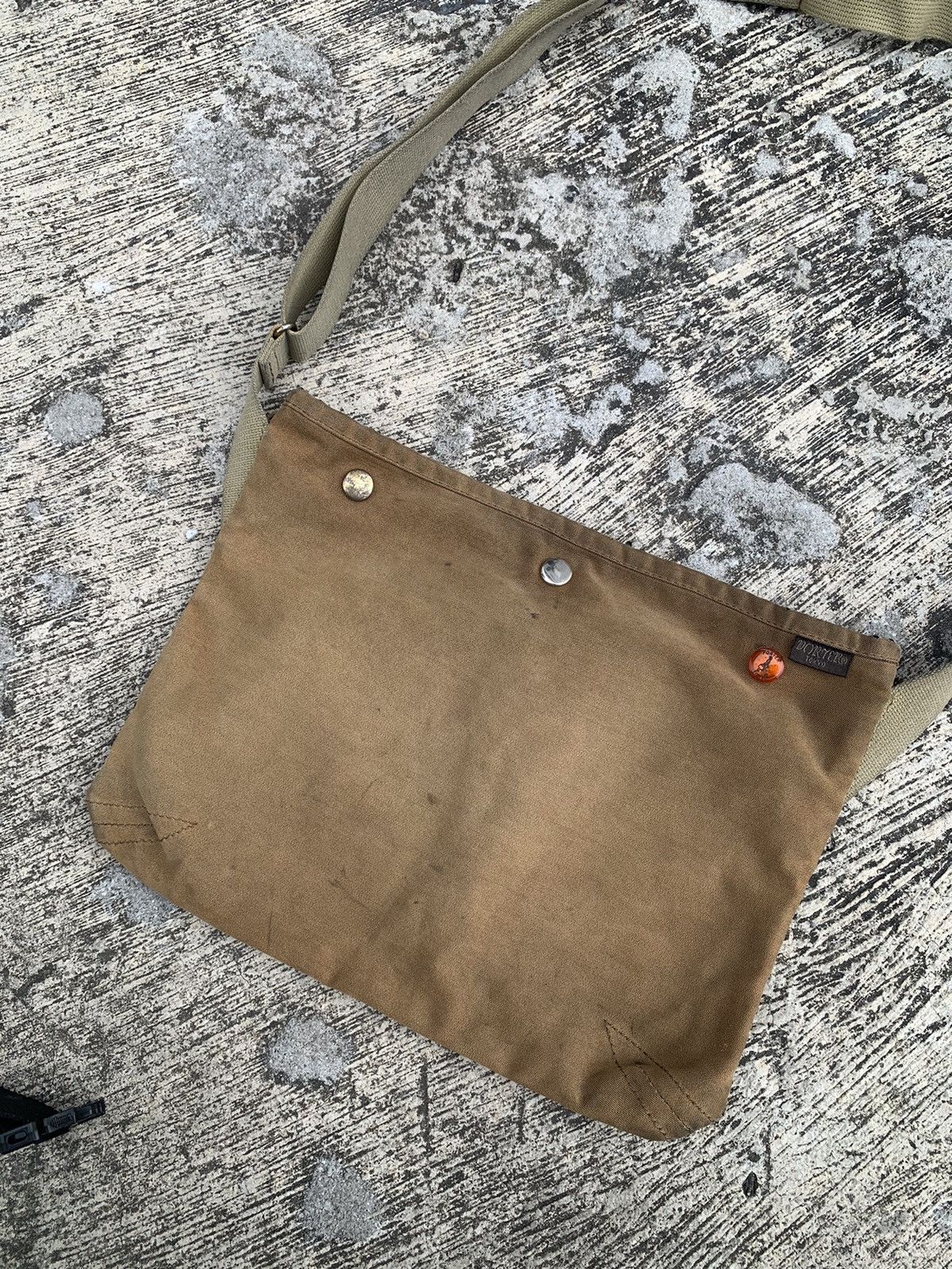 Porter Sun faded and dirty Canvas Porter cross body/sling bag Size ONE SIZE - 2 Thumbnail