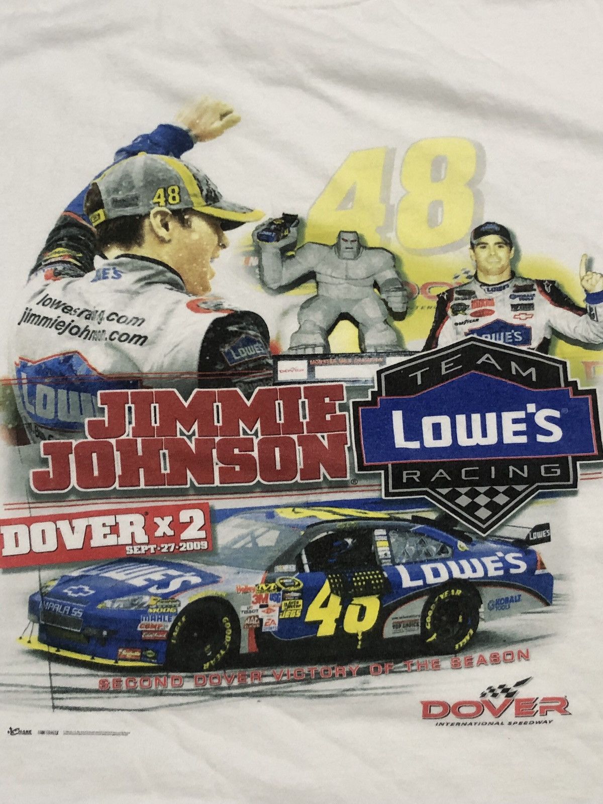 NASCAR Vtg Y2K Jimmie Johnson Lowe’s NASCAR Racing Tee Size US XXL / EU 58 / 5 - 2 Thumbnail
