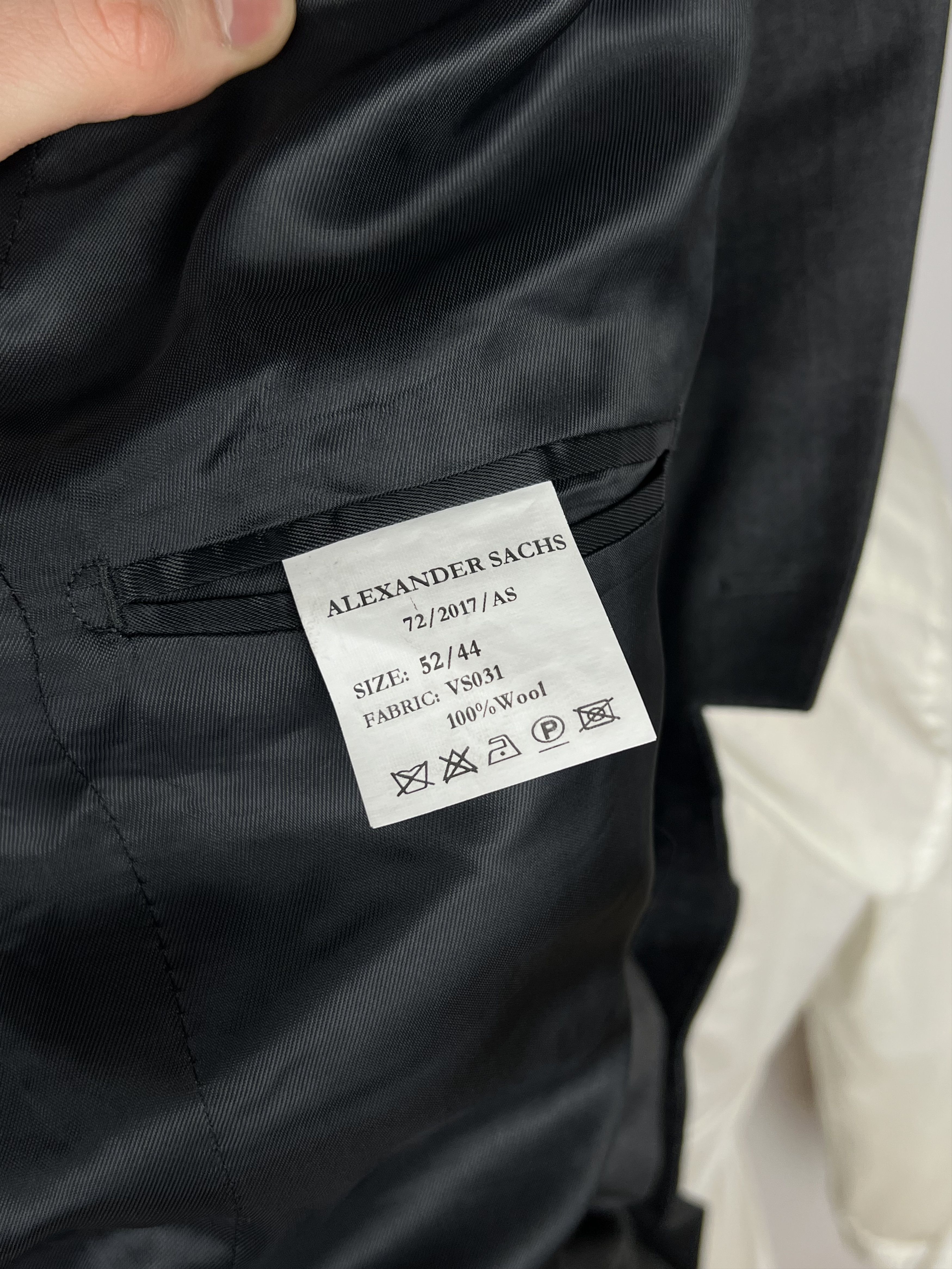 Vitale Barberis Canonico ALEXANDER SACHS 100% Wool Solid 2 Piece Suit Size 42R - 13 Thumbnail