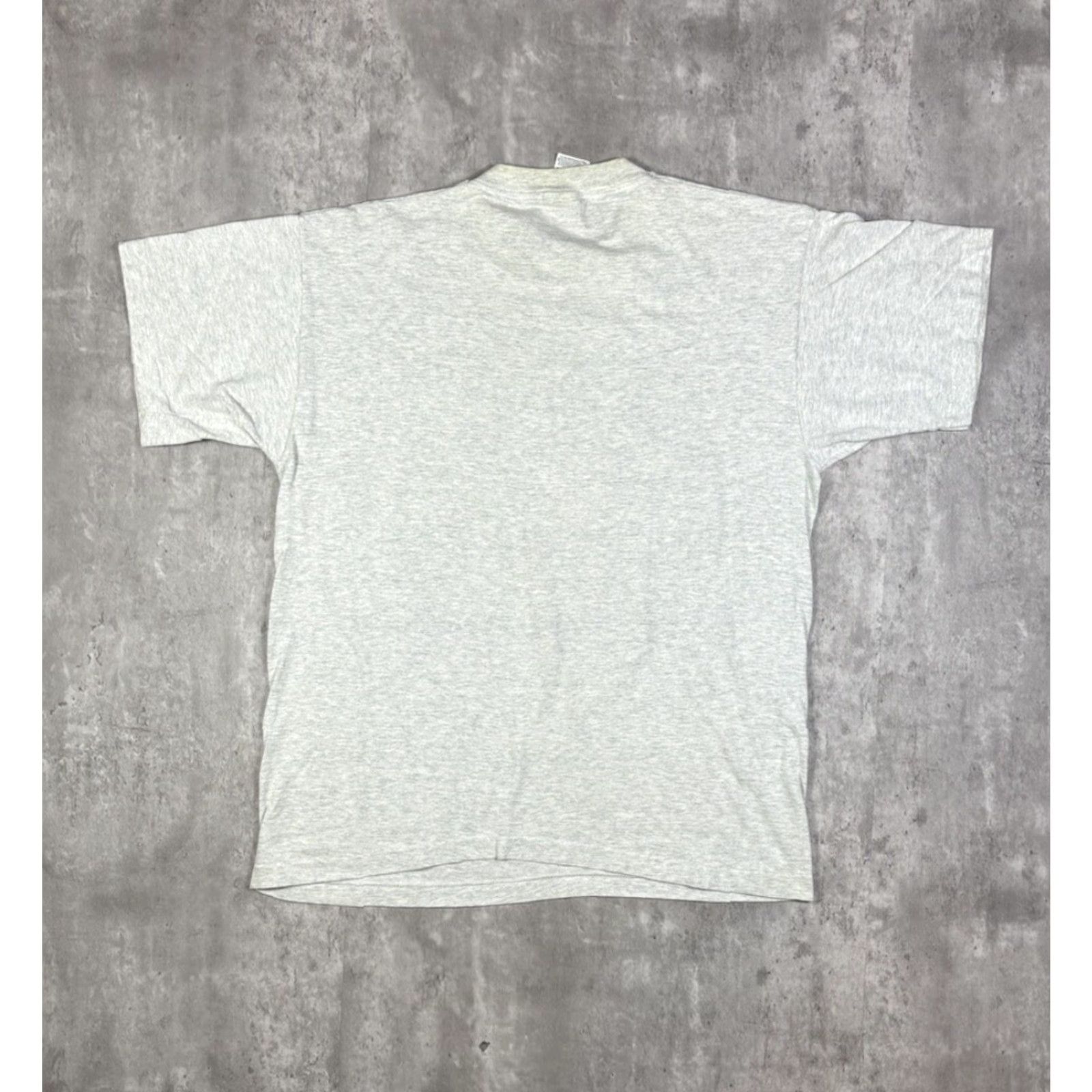 Fruit Of The Loom VINTAGE Funny 90s Dad tee Shirt Men's L Gray Fruit of the Loom Crew Neck Cotton Graphic Print Short Sleeve Size US L / EU 52-54 / 3 - 7 Thumbnail