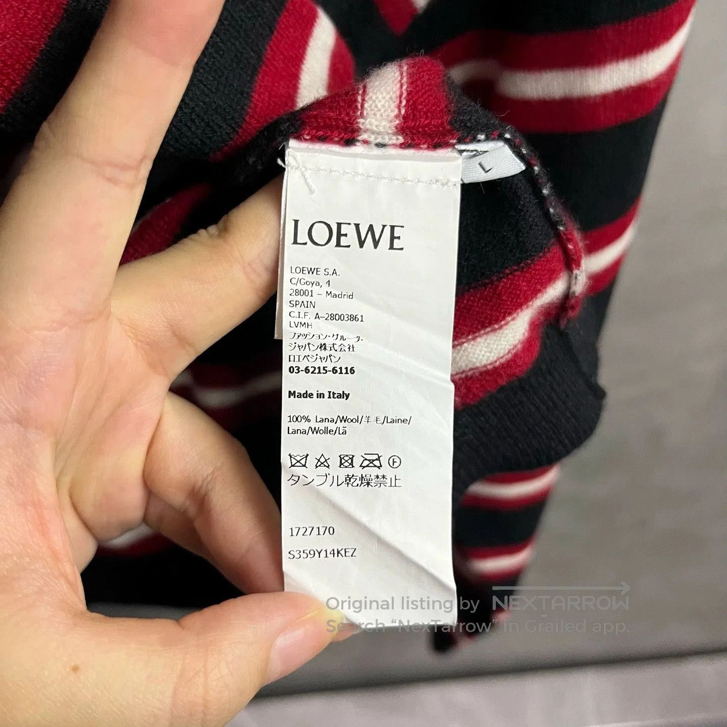 Loewe Loewe Multi-Stripe Casual Long-Sleeve Sweater. Size US L / EU 52-54 / 3 - 4 Thumbnail