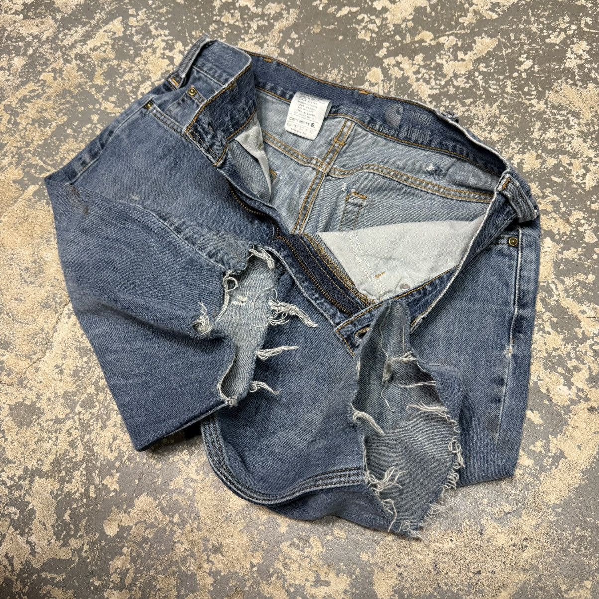 Carhartt Vintage Carhartt Denim Cut Off Workwear Shorts Jorts Size US 32 / EU 48 - 5 Thumbnail