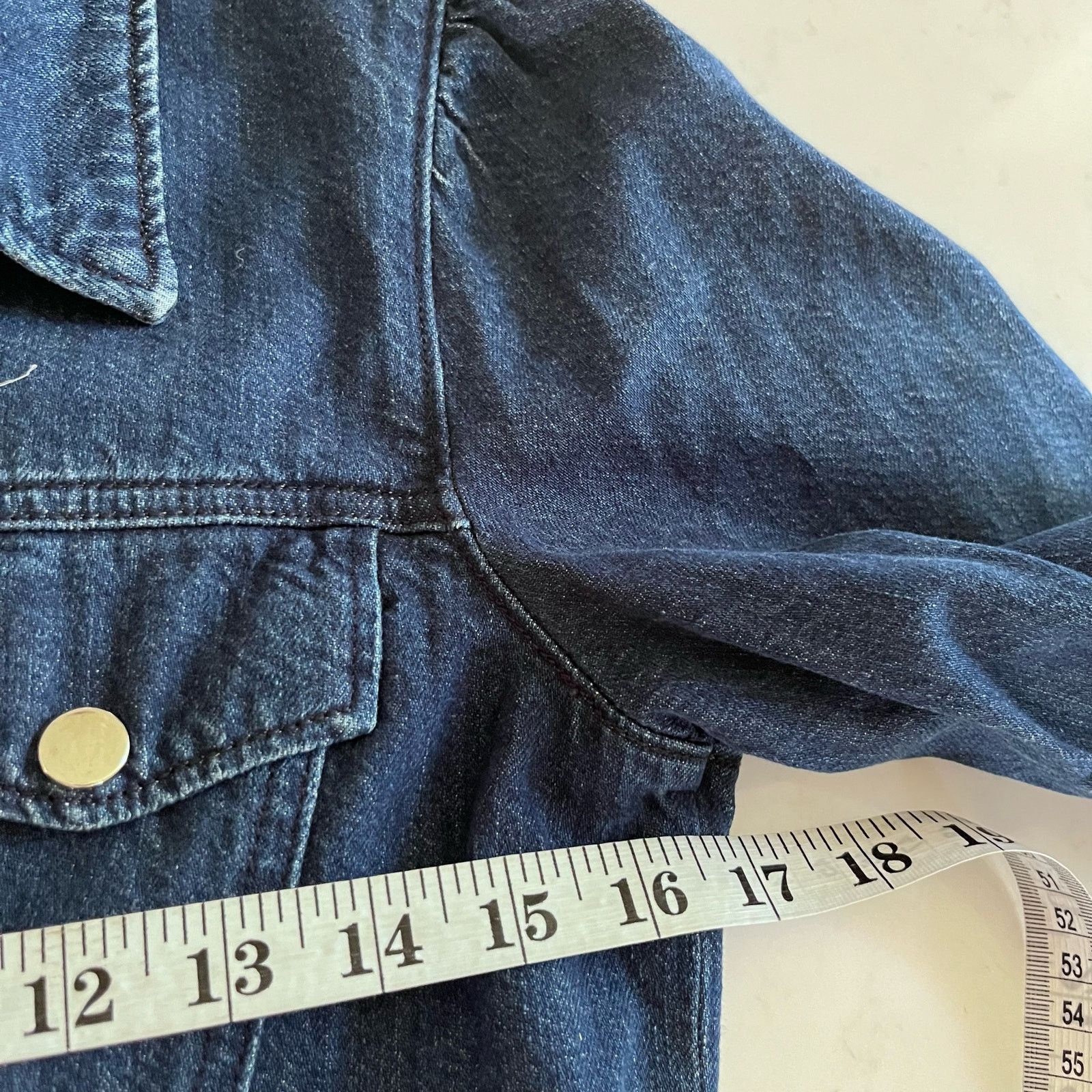 Veronica Beard Veronica Beard Evalyn Denim Puff Sleeve Shirt Dress Size S / US 4 / IT 40 - 9 Thumbnail