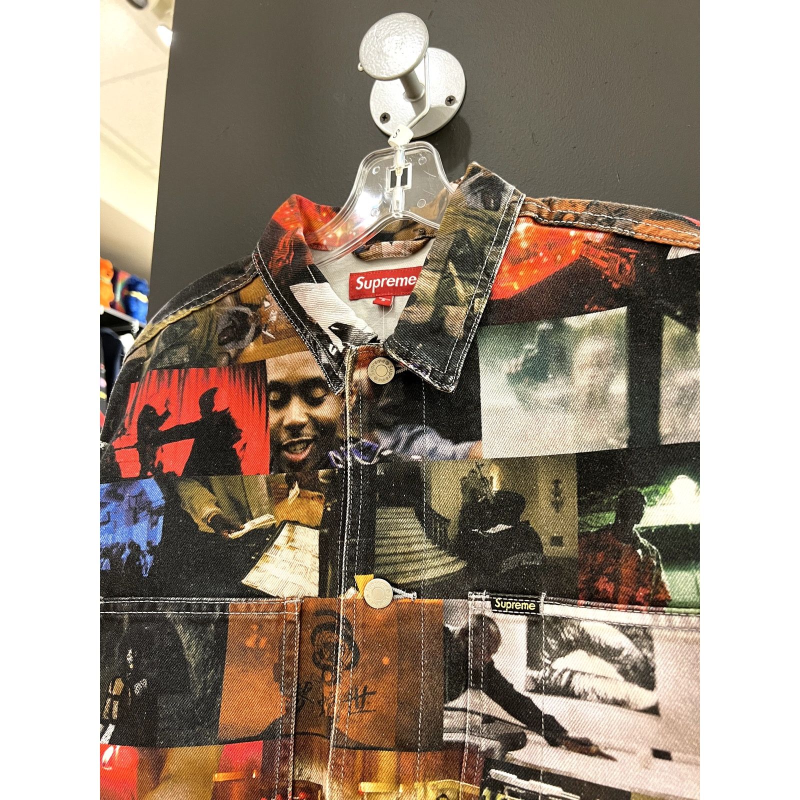 Supreme Nas and DMX Belly Collage Denim Chore Coat FW21