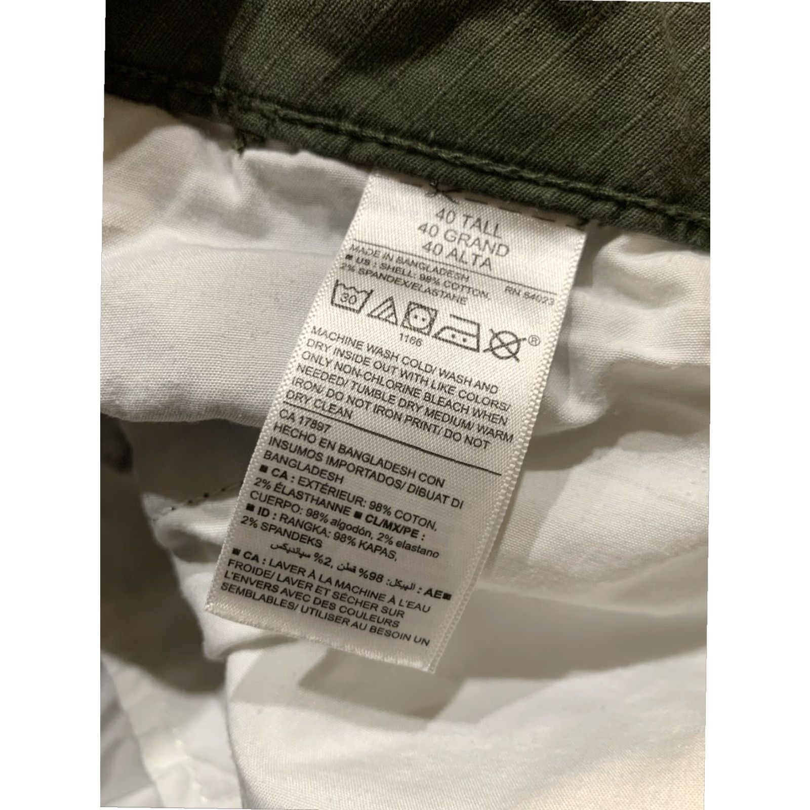 Old Navy Old Navy Mens 40 Tall Green Cargo Shorts Big & Tall Outdoor Ripstop Cotton Size US 40 / EU 56 - 4 Thumbnail