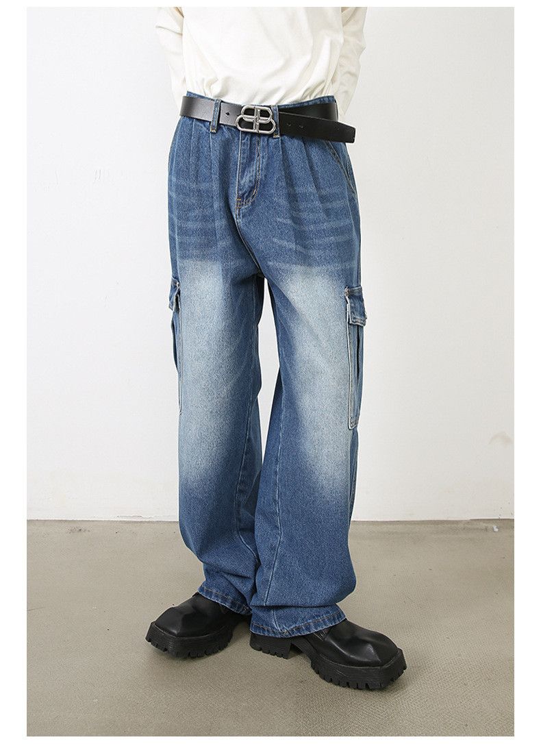 Japanese Brand × Jean Multi-pocket overalls washed jeans Size US 32 / EU 48 - 2 Thumbnail