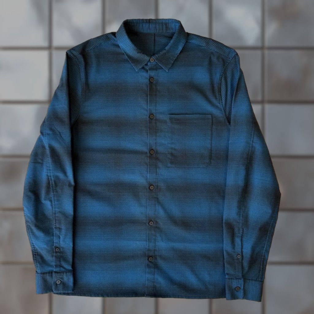 Lululemon Lululemon Mason Peak Flannel Button-Down Shirt L Blue Black Workwear Regular Long Sleeve Collar-Down Cotton Vintage No Mens ABC Size US L / EU 52-54 / 3 - 1 Thumbnail