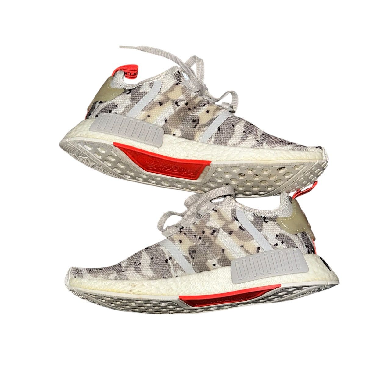 Adidas Adidas NMD R1 chalk white/gray camo running shoes Size US 7 / IT 37 - 3 Thumbnail