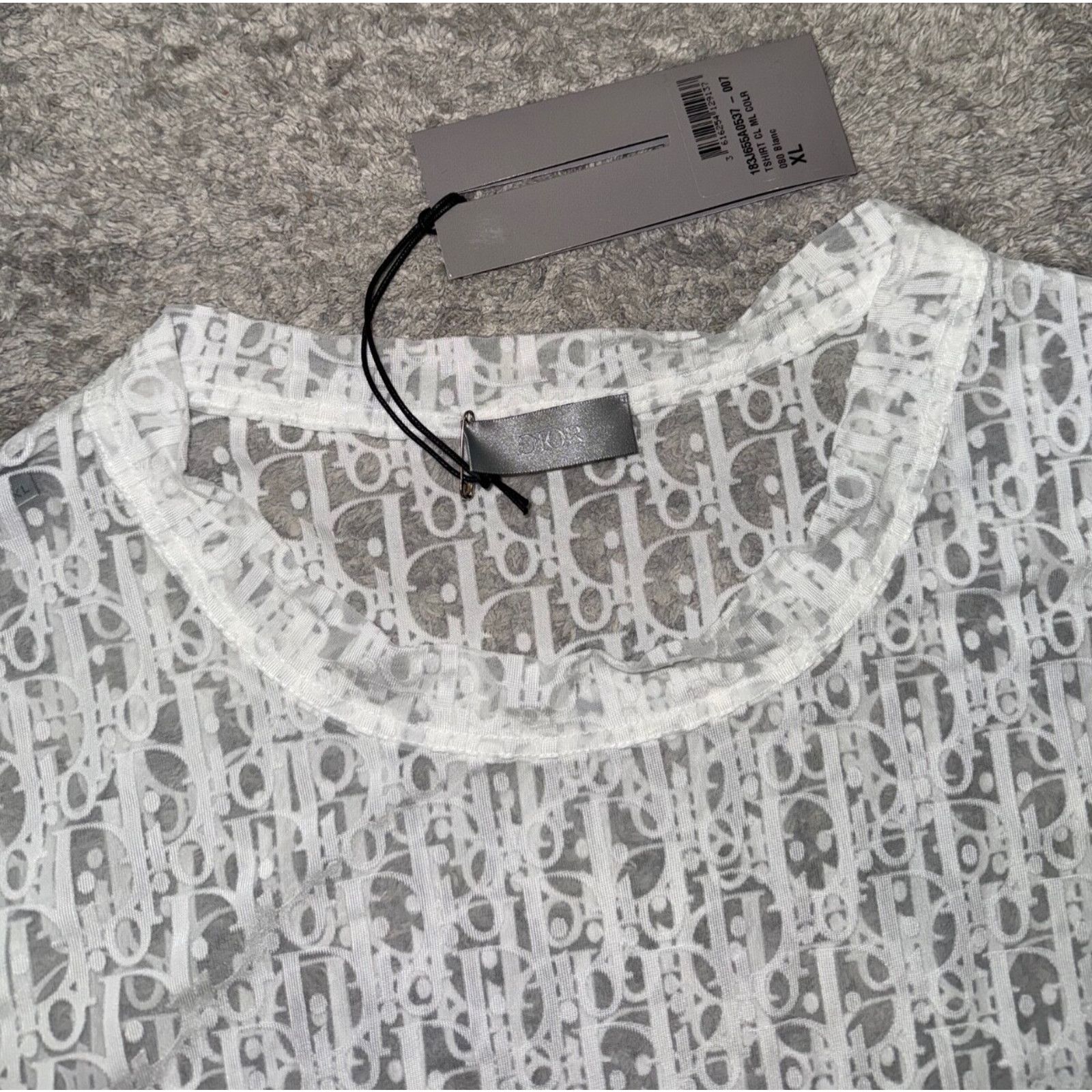 Dior Dior Oblique Sheer Transparent See Through Long Sleeve Size US XL / EU 56 / 4 - 7 Thumbnail