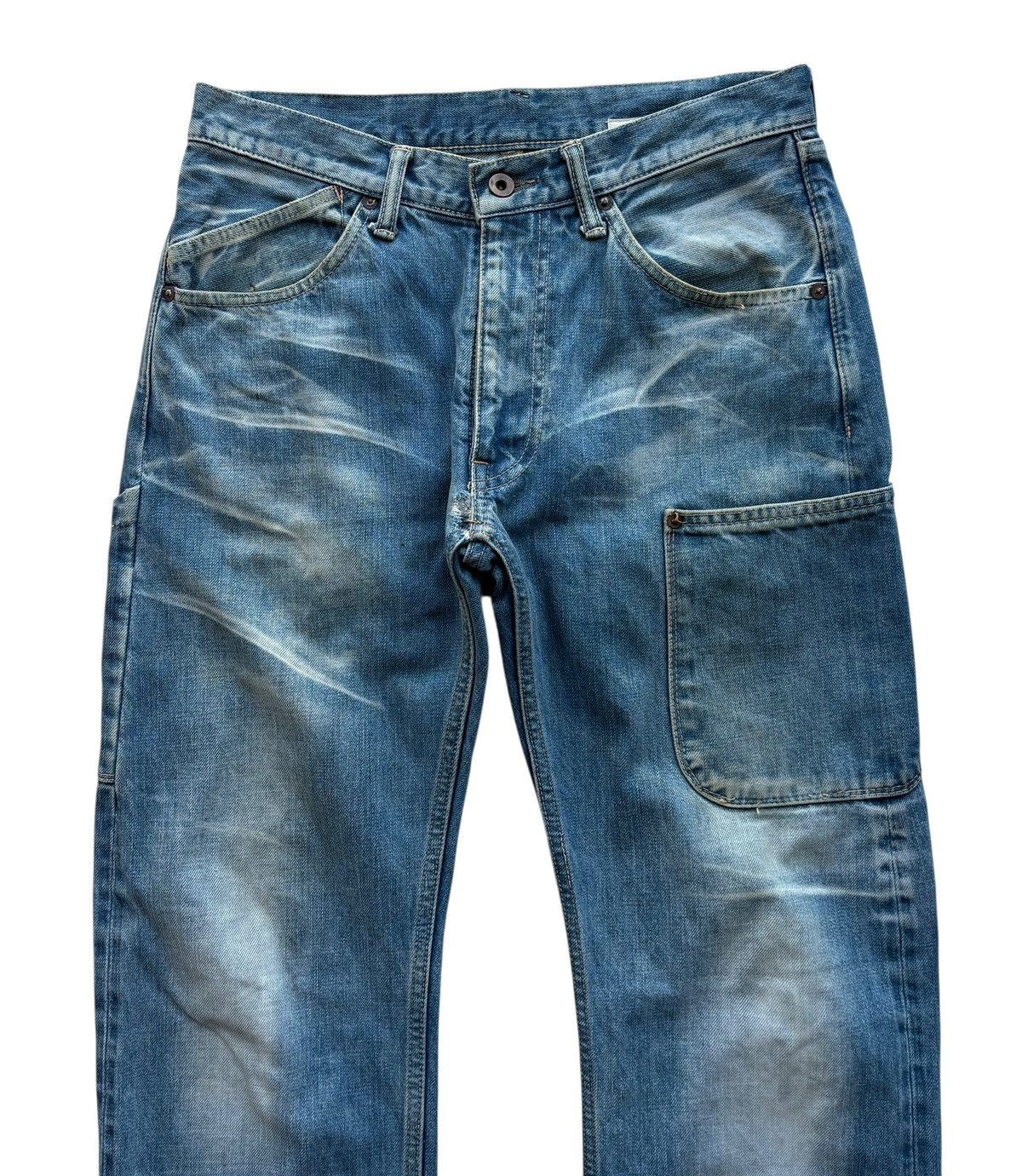 The Repack Bleach Denim Selvedge Carpenter Workwear Pants