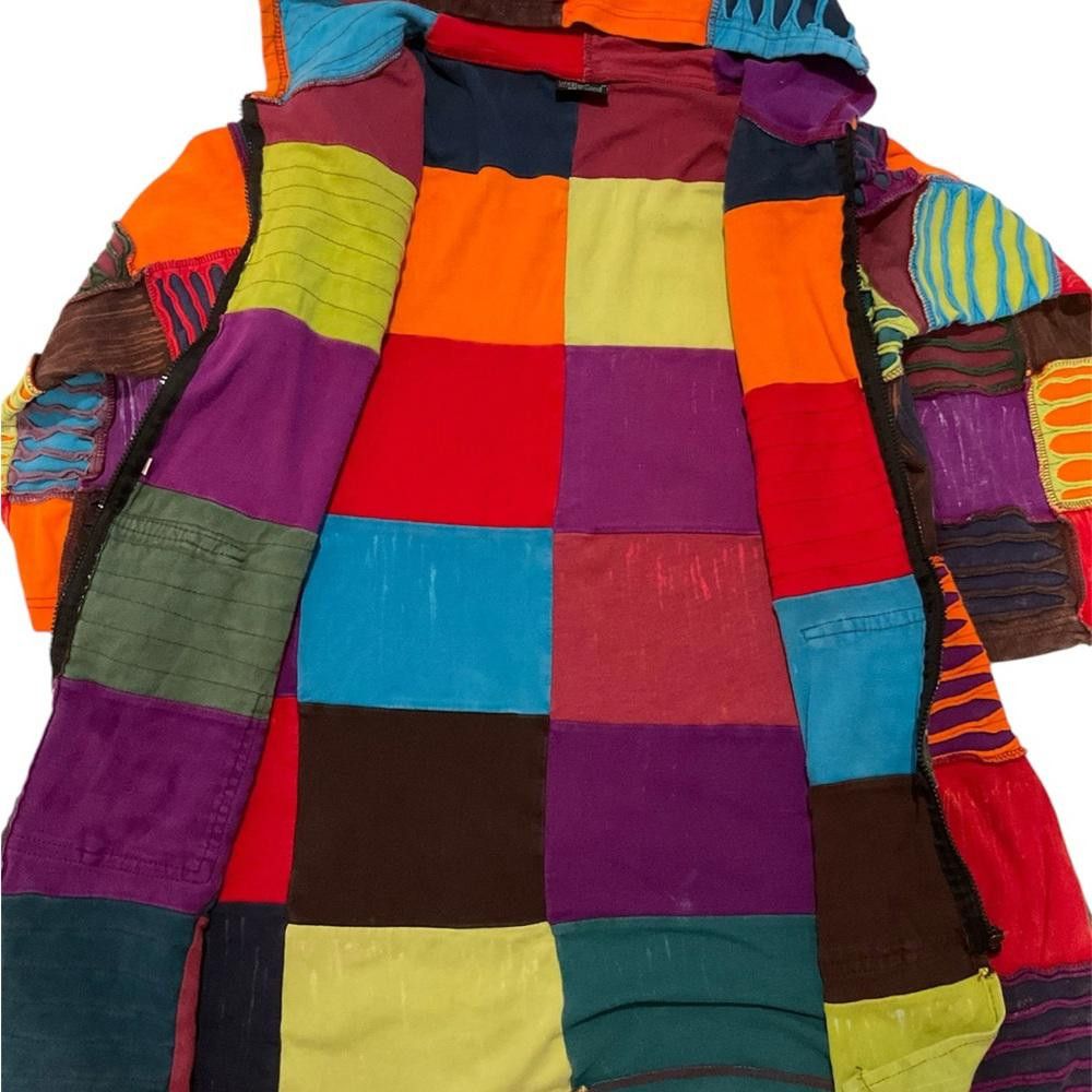 Designer Greater Good zip up sweatshirt. Handmade. Size L/XL Size L / US 10 / IT 46 - 3 Thumbnail