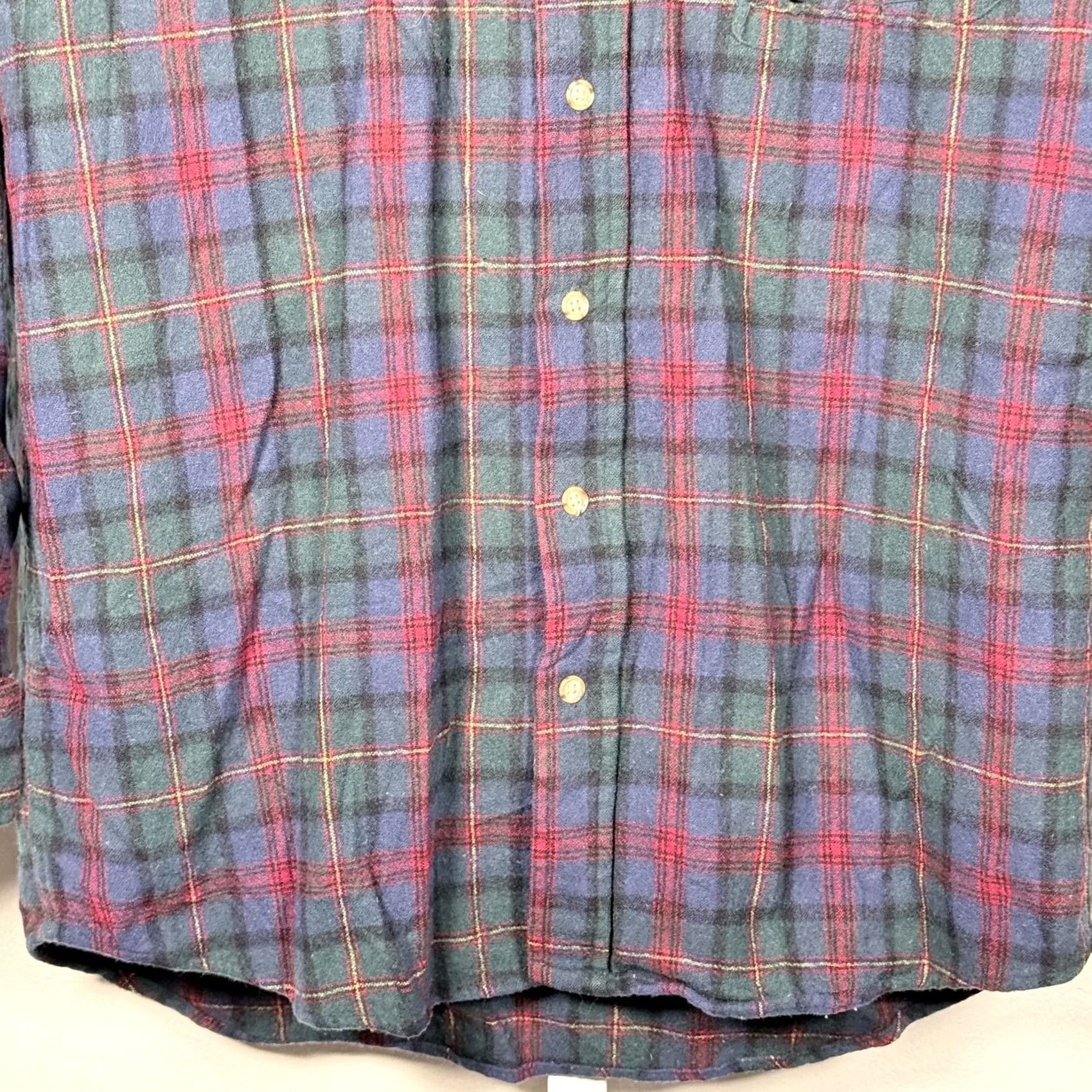 Pendleton Pendleton Shirt Long Sleeve Button-Up Plaid Virgin Wool Green/Blue Mens M Size US M / EU 48-50 / 2 - 5 Thumbnail