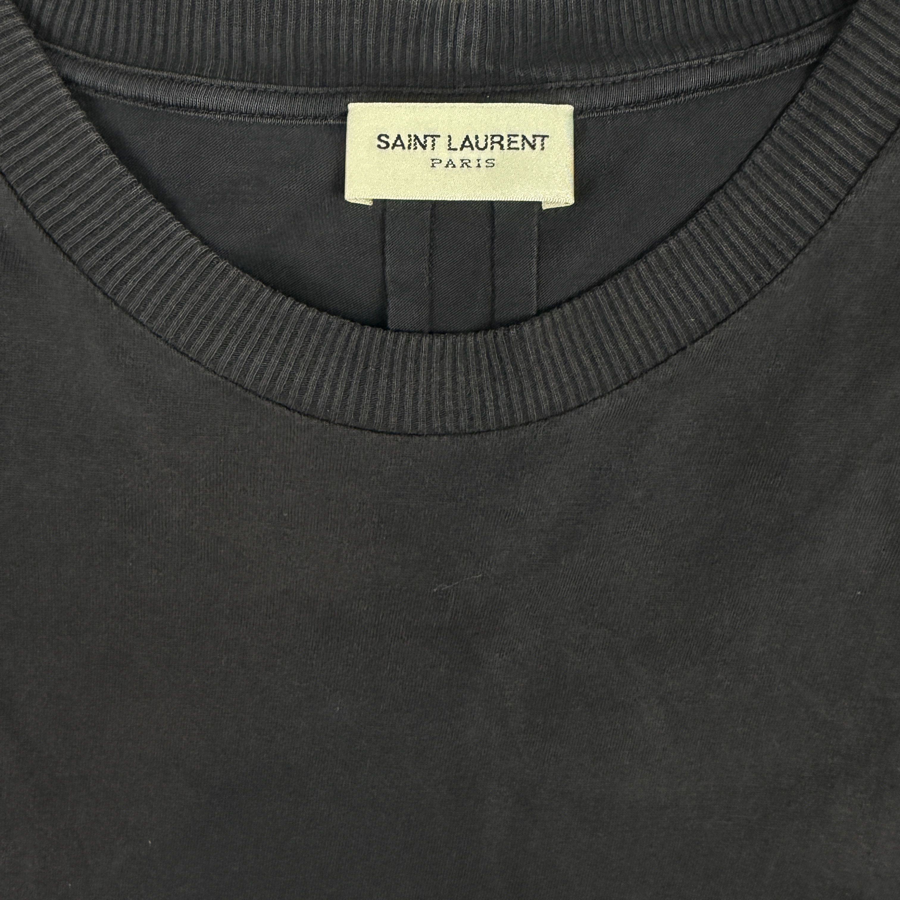 Saint Laurent Paris Saint Laurent Paris black pocket tee Size US XS / EU 42 / 0 - 3 Thumbnail