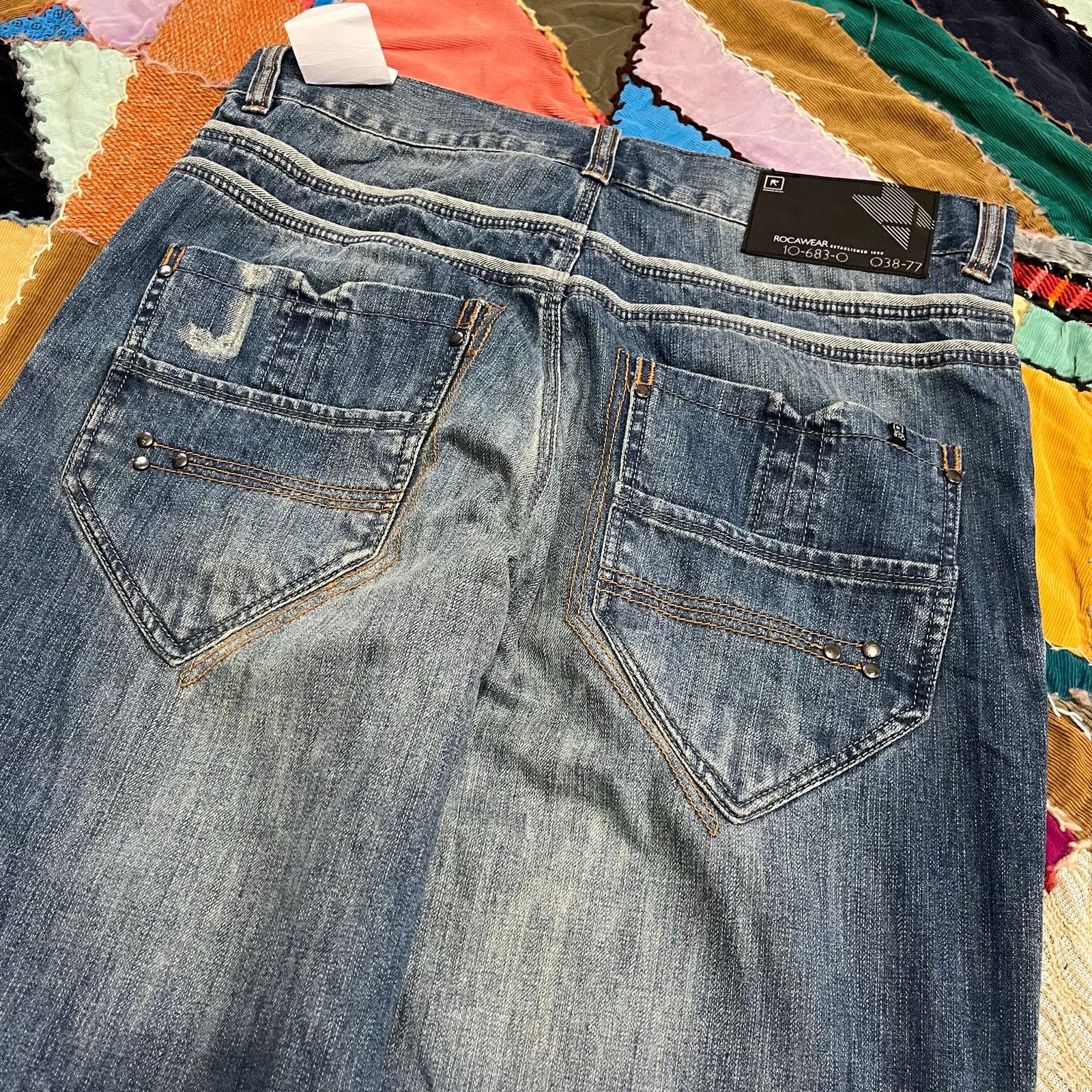 Rocawear Rocawear Y2K Baggy Skater Big Pocket Acid Washed Jeans 38x34 Size US 38 / EU 54 - 4 Thumbnail