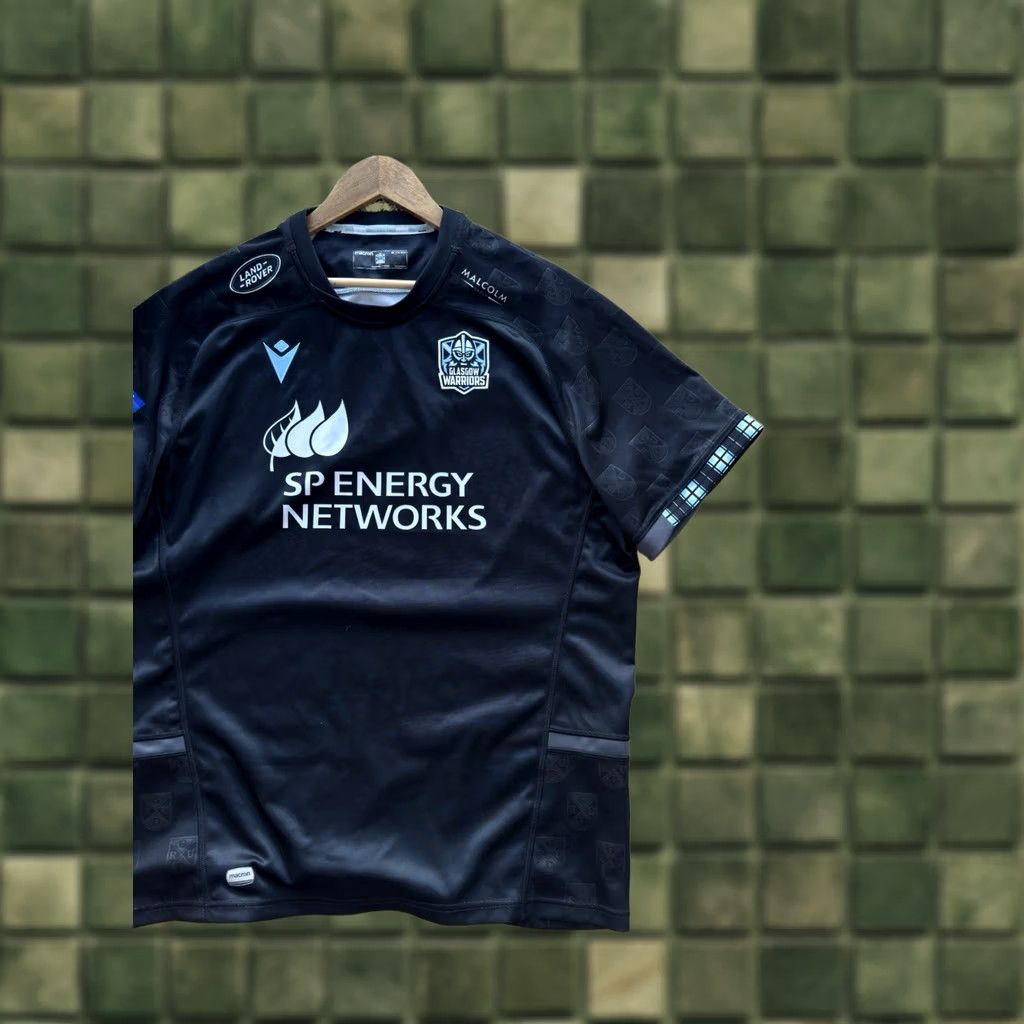Macron VINTAGE Glasgow Warriors Rugby Home Shirt 2022/2023 Macron Jersey Black XL Mens Shirt Size US XL / EU 56 / 4 - 1 Thumbnail