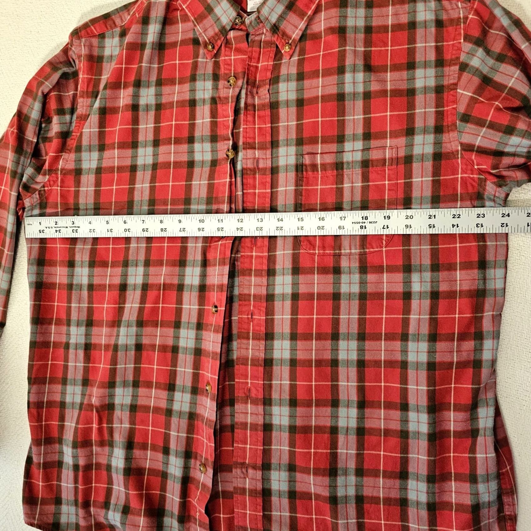 Brooks Brothers Brooks Brothers Shirt Men Large Red Plaid Flannel Button-Up Long Sleeve Size US L / EU 52-54 / 3 - 5 Thumbnail