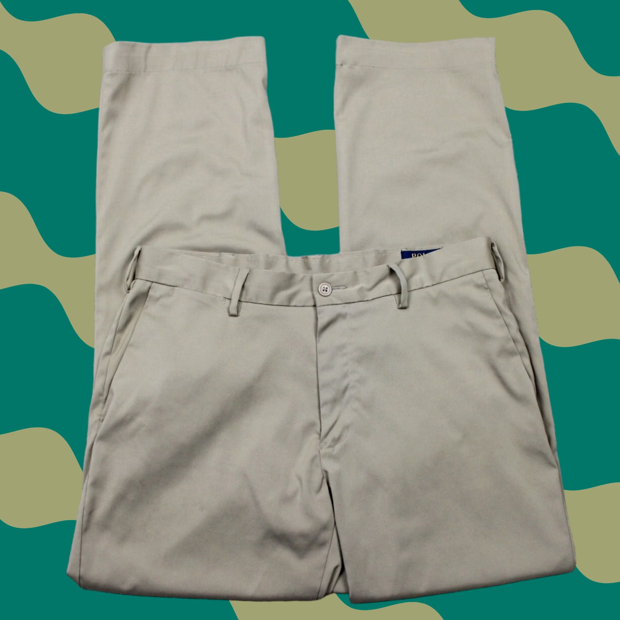 Polo Ralph Lauren Polo Ralph Lauren Performance Pants Men 34x32 Beige Polyester Stretch Flat Front Shirt? Size US S / EU 44-46 / 1 - 1 Thumbnail
