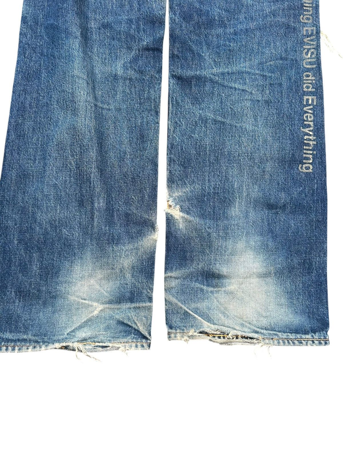 Kapital Thrashed Vintage Evisu Selvedge Japanese Brand Denim Jeans 🎌 Size US 30 / EU 46 - 14 Thumbnail