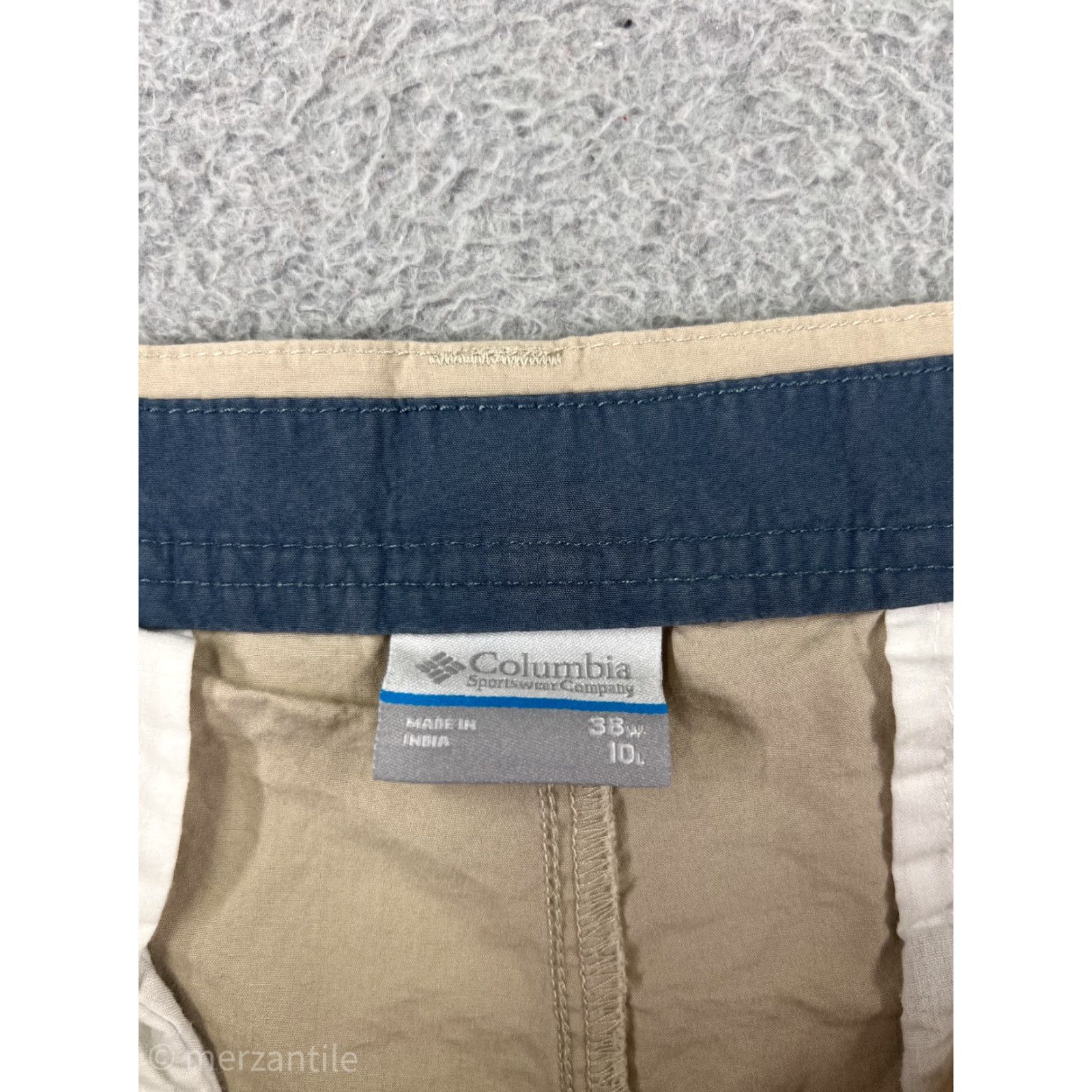 Vintage Columbia Shorts Mens 38 Beige Khaki Cotton Blend Twill Casual Size US 38 / EU 54 - 3 Thumbnail