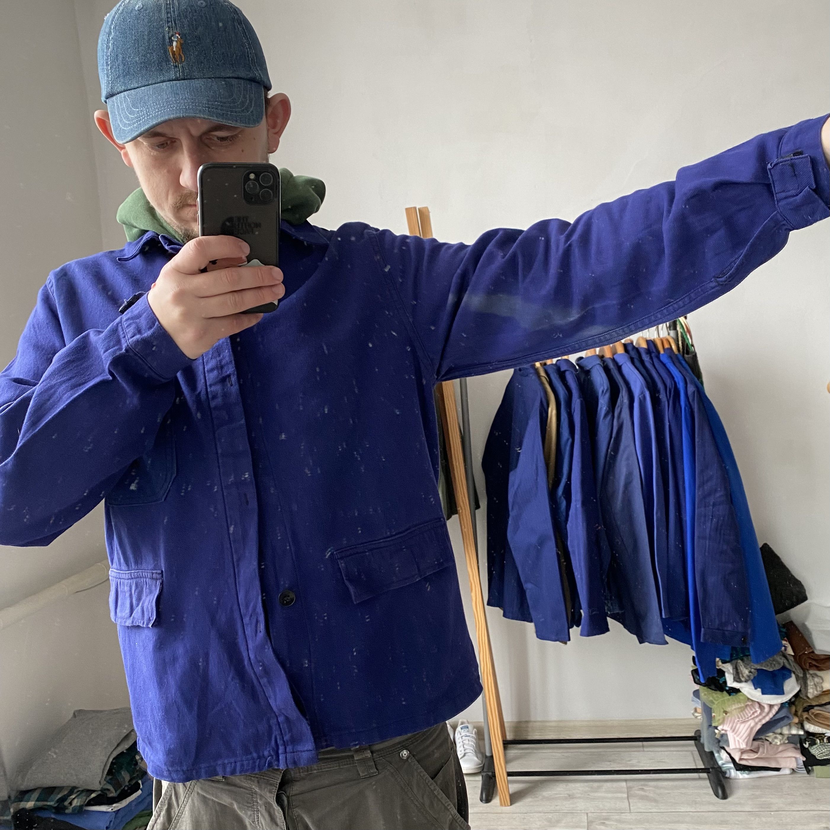 Le Mont Saint Michel Vintage 80s Faded Sanfor French Chore jacket Workwear Size US M / EU 48-50 / 2 - 11 Thumbnail