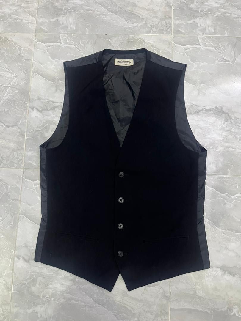 NANO universe Nano Universe Black Tailored Vest Adjustable Back Size US S / EU 44-46 / 1 - 9 Thumbnail