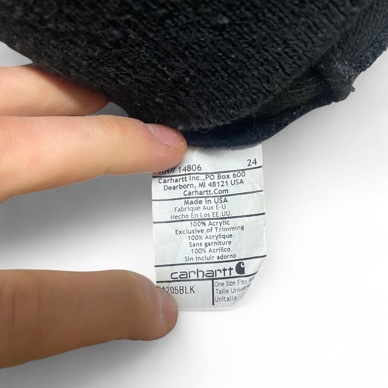 Carhartt Y2K Carhartt black beanie Size ONE SIZE - 3 Thumbnail