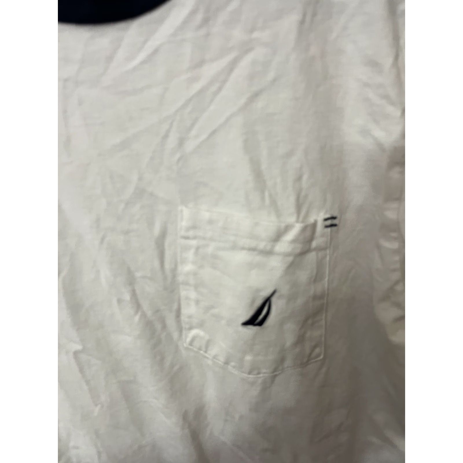 Nautica Nautica Men's Performance Stretch T-Shirt White Solid Crew Neck Size Medium with Pocket Size US M / EU 48-50 / 2 - 2 Thumbnail