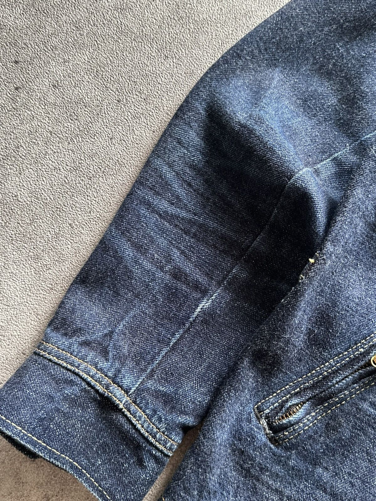 Schott 90s Perfecto by Schott Nyc Zip Up Selvedge Raw Denim Jacket Size US M / EU 48-50 / 2 - 5 Thumbnail