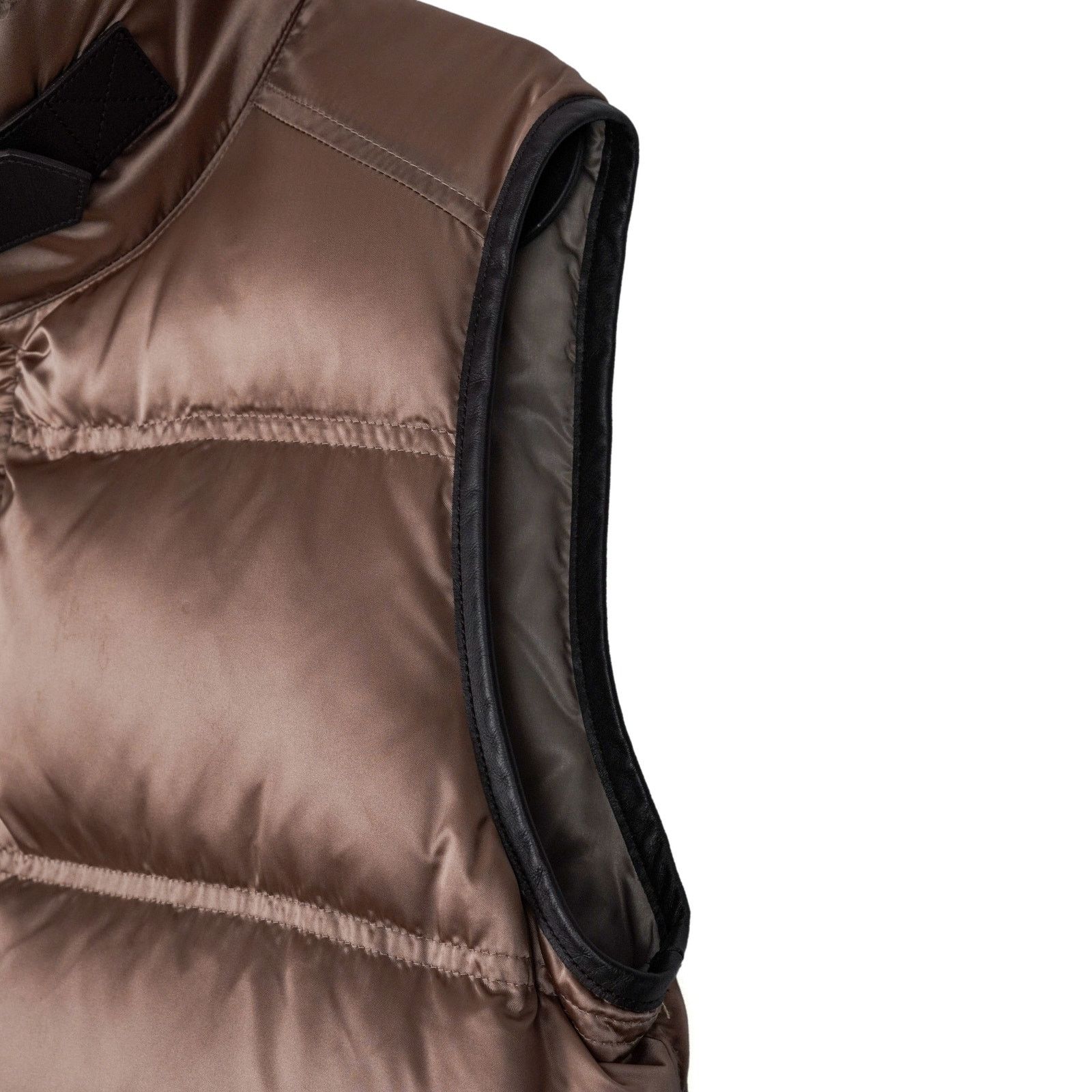 Prada Prada Milano Brown Nylon Shearling Collar Down Vest Jacket Size M / US 6-8 / IT 42-44 - 6 Thumbnail