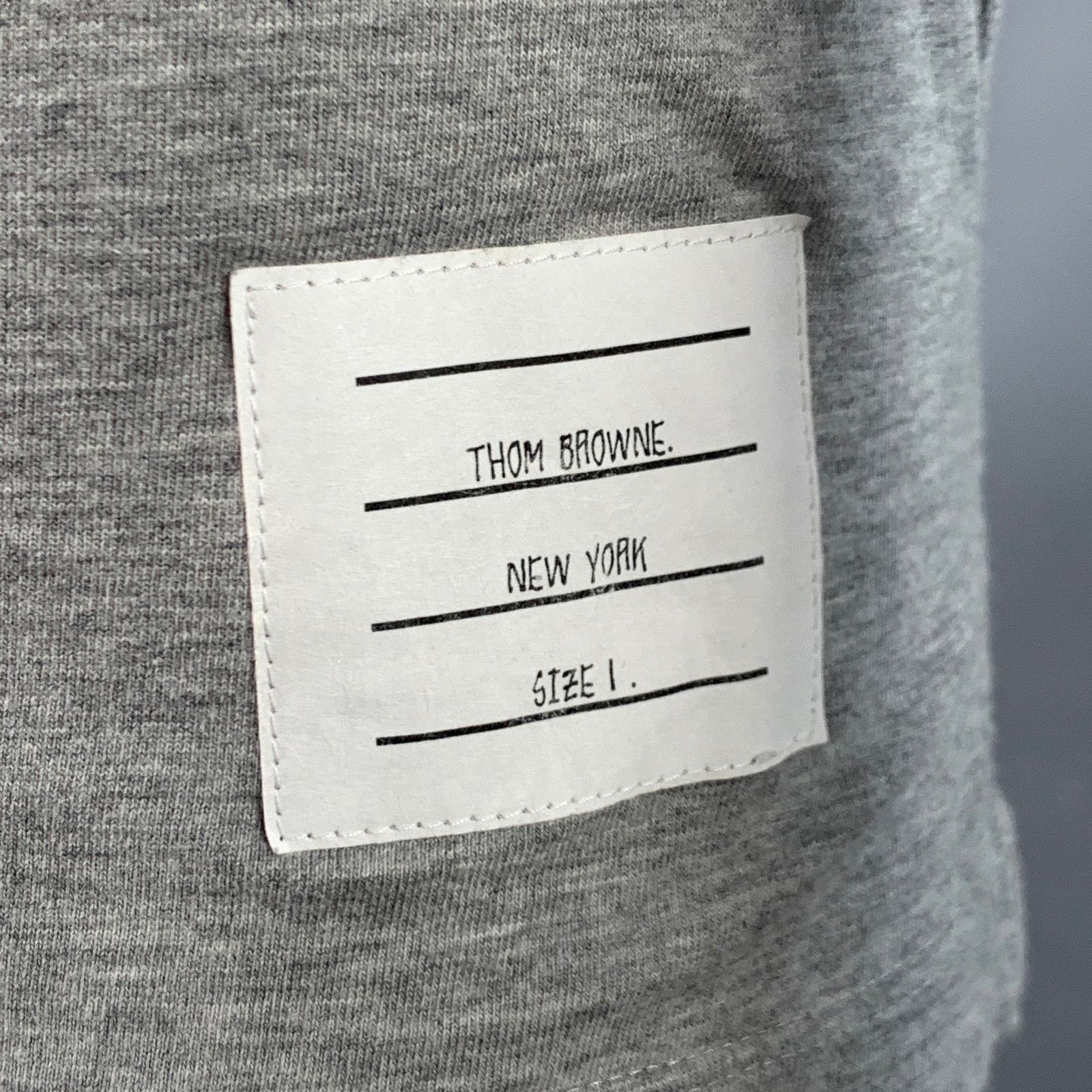 Thom Browne THOM BROWNE Size S Grey Cotton Crew Neck Long Sleeve T-shirt Size US S / EU 44-46 / 1 - 2 Thumbnail