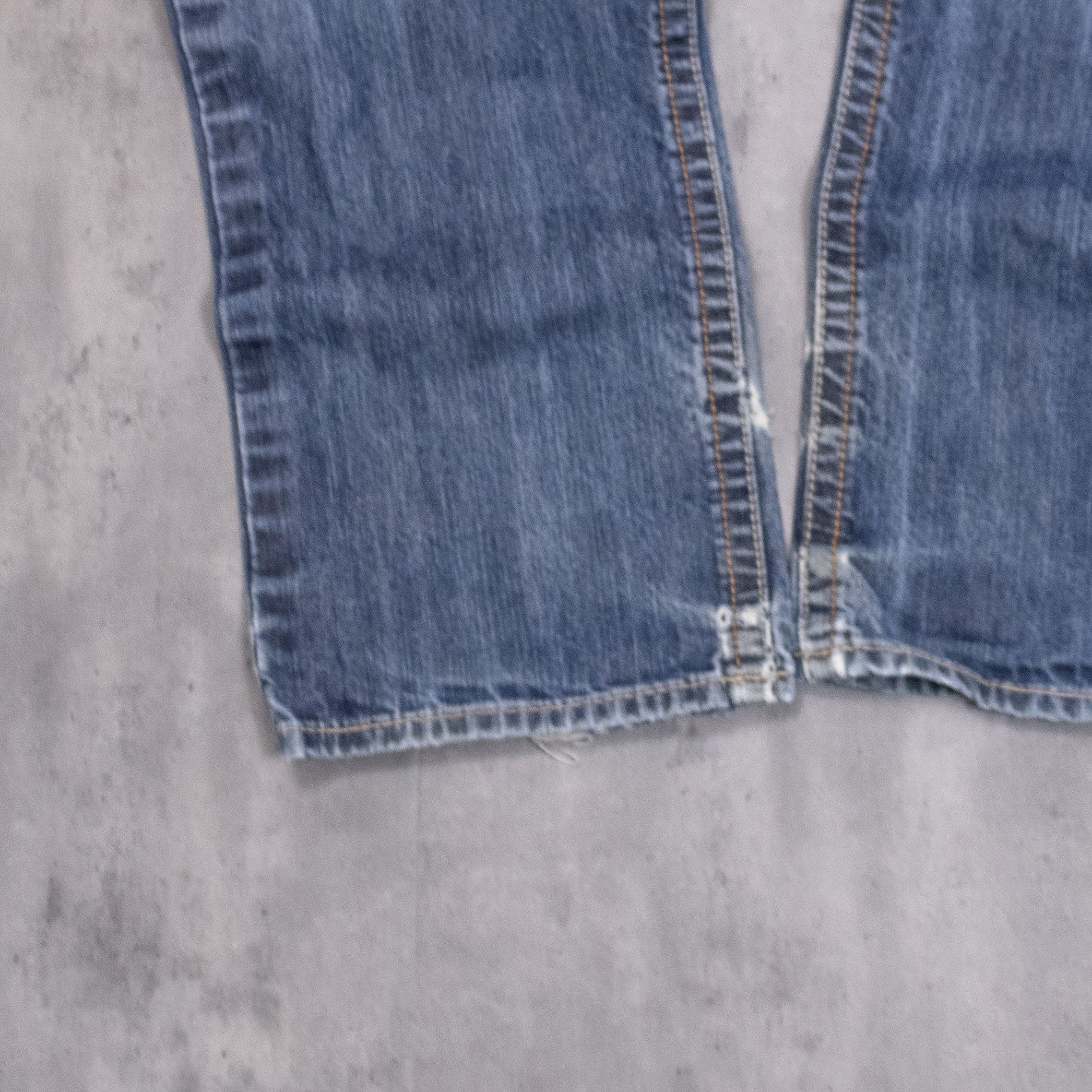 Carhartt Vintage Y2K Arti Works Thrashed Baggy Workwear Denim Jeans Size US 34 / EU 50 - 5 Thumbnail