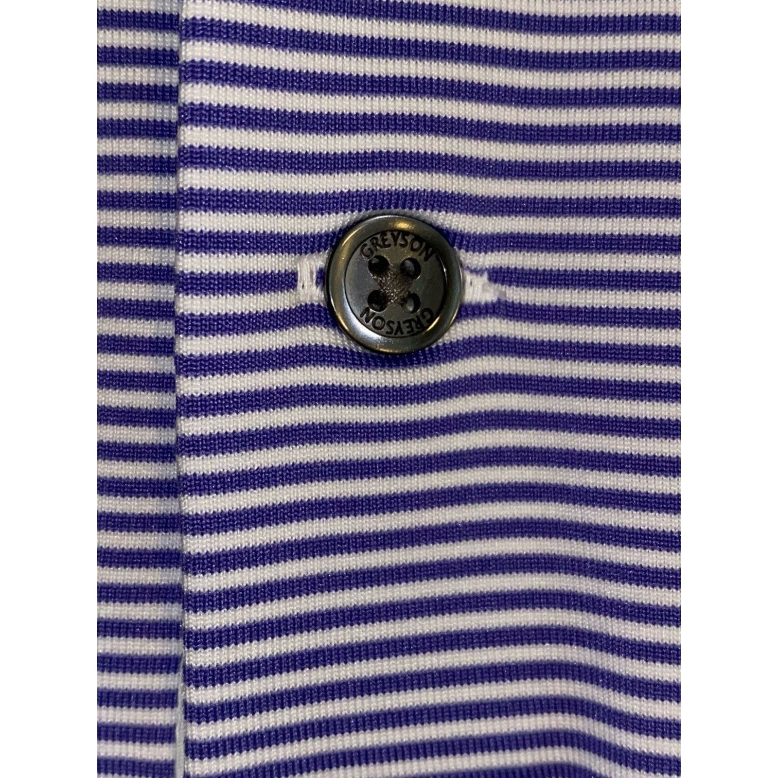 Grenson GREYSON $110 Tavistock Quogue Striped Purple Polo L Size US L / EU 52-54 / 3 - 8 Thumbnail