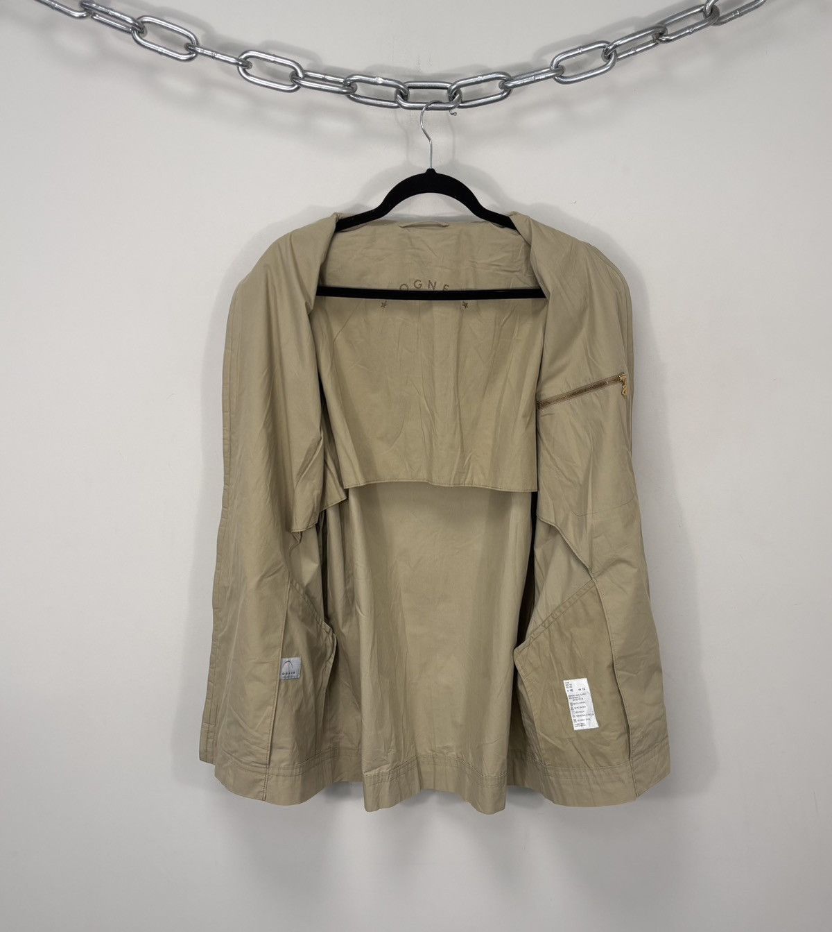 Bogner Bogner Women’s Beige Cotton Short Trench Coat Jacket Size XL / US 12-14 / IT 48-50 - 2 Thumbnail