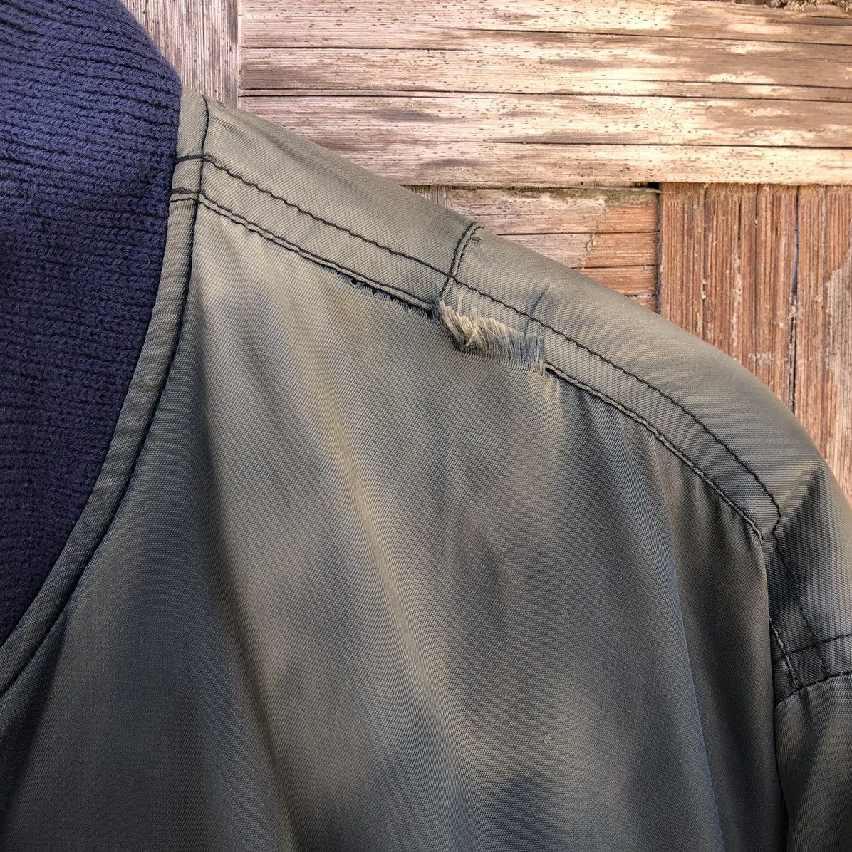 Vintage VTG THRASHED Faded (USAF)MA-1 Man Intermediate Bomber Jacket Size US L / EU 52-54 / 3 - 6 Thumbnail